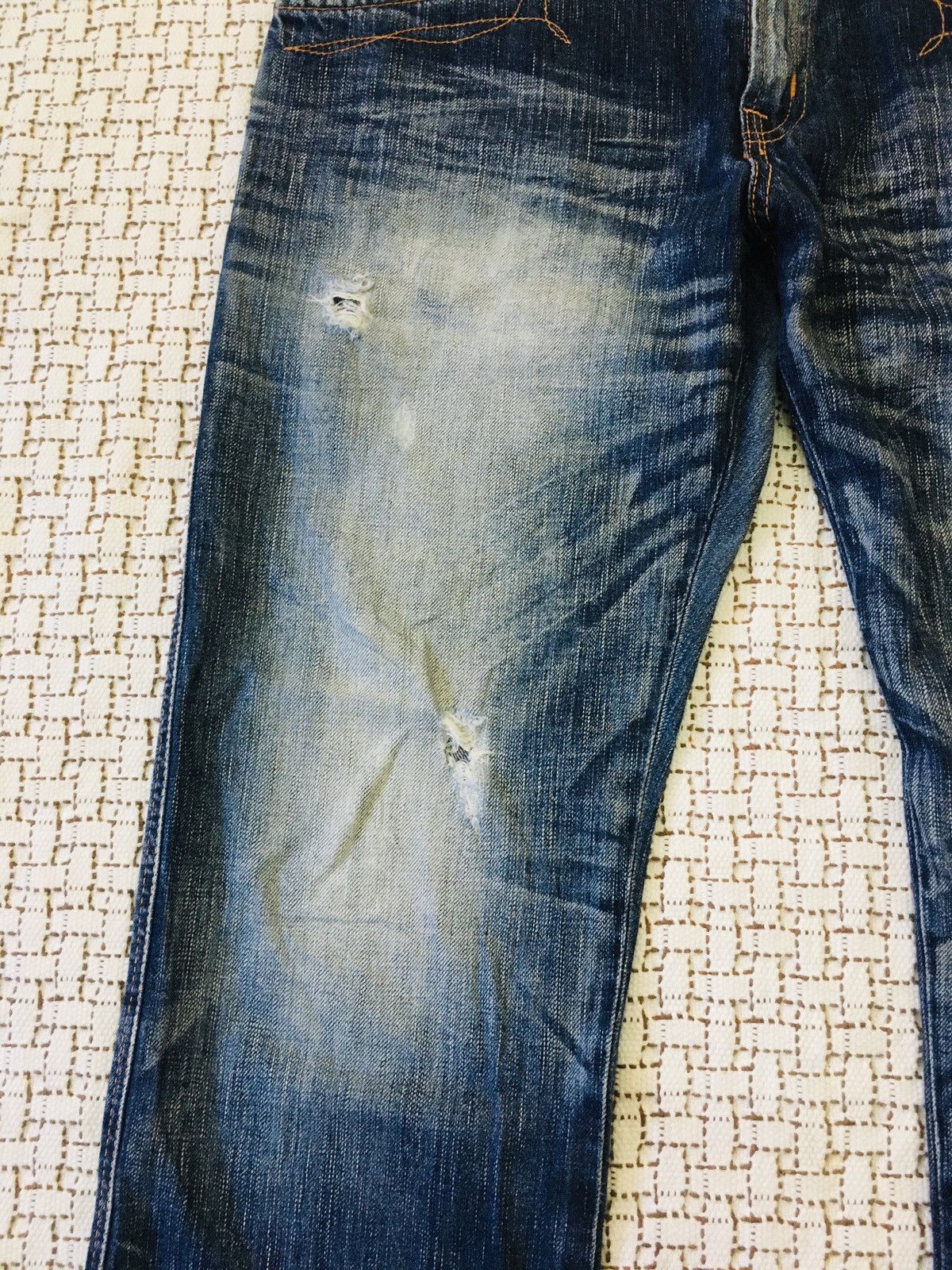 Edwin Edwin Blue Trip Distressed Denim (17) Size US 32 / EU 48 - 5 Thumbnail