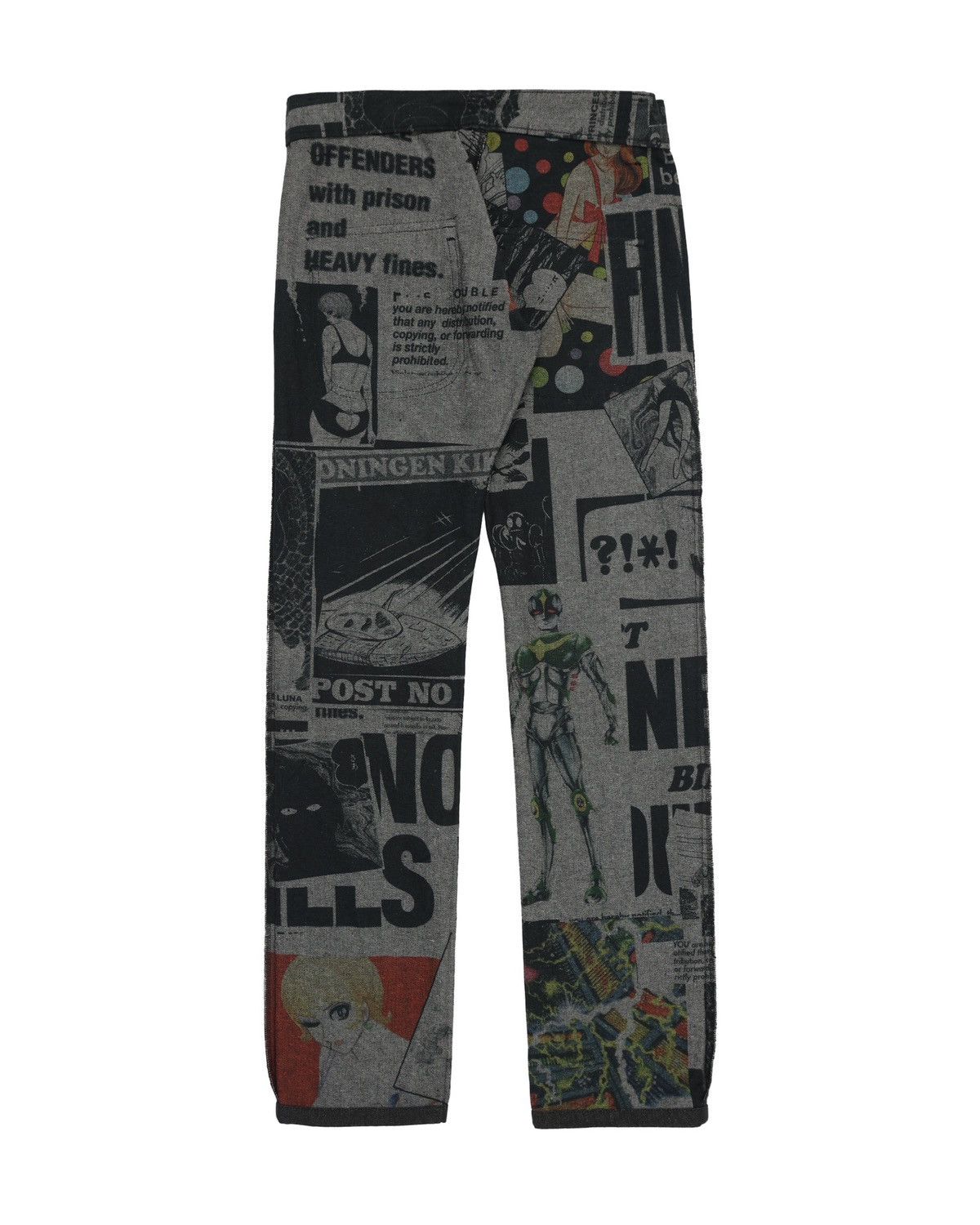 Yohji Yamamoto Y’s Anime/Manga Collage Denim Pants Size: 1 Size US 28 / EU 44 - 2 Thumbnail
