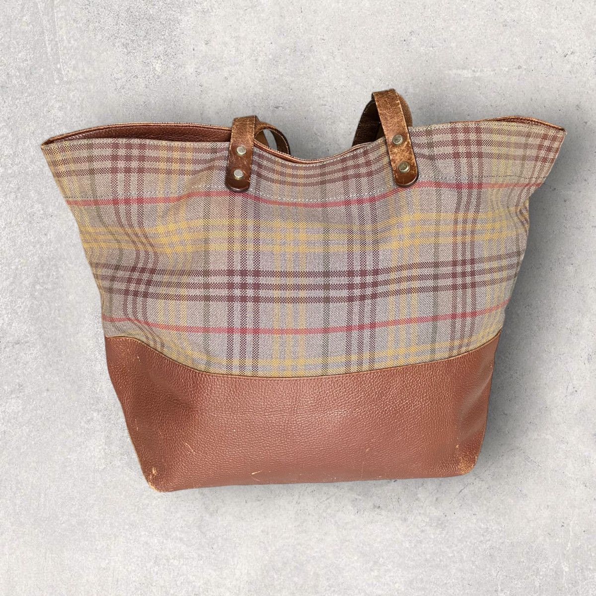 Undercover Undercover Brown Plaid Tote Bag Size ONE SIZE - 4 Thumbnail