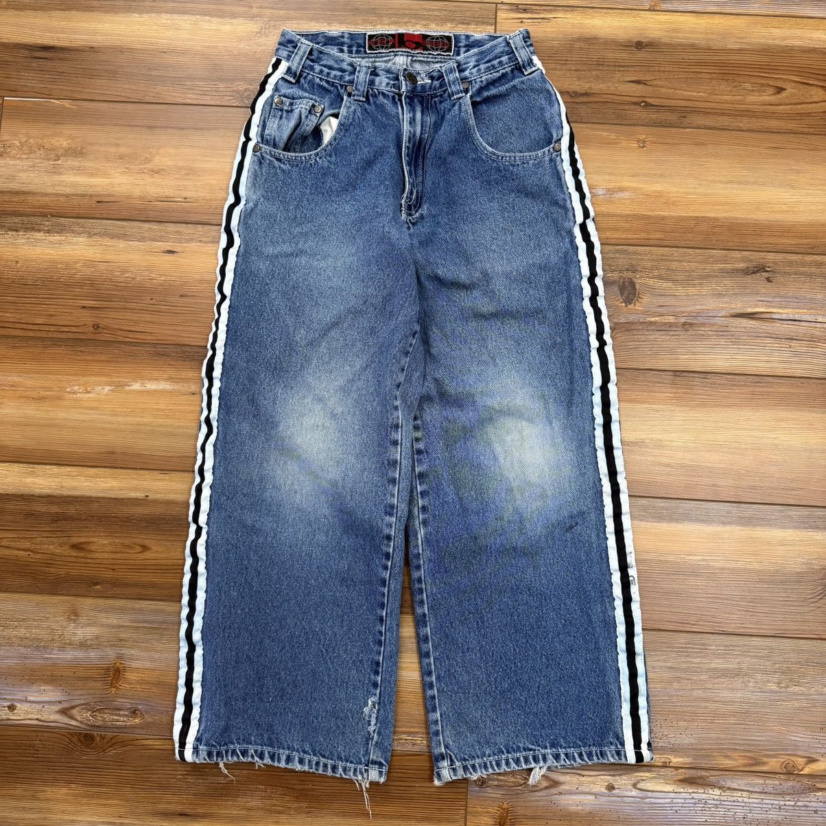 Other Vintage JNCO Style Striped Blue Baggy Skate Denim Jeans Size US 26 / EU 42 - 1 Thumbnail
