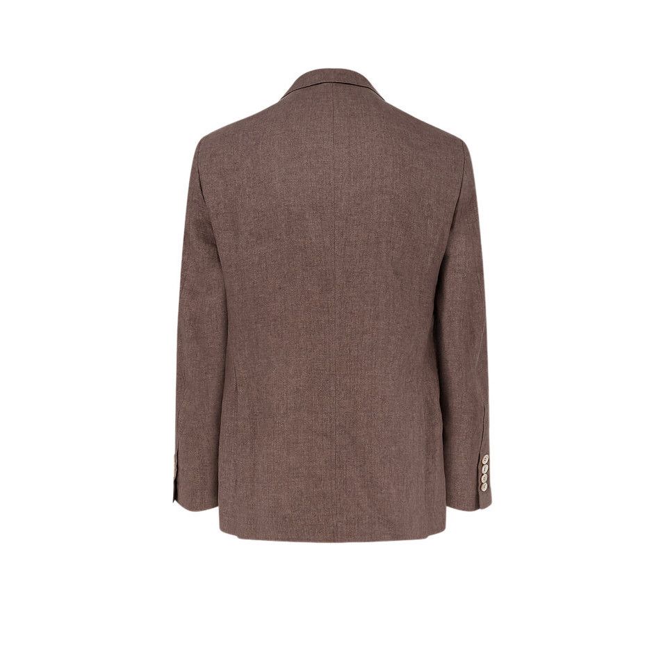 Brunello Cucinelli BRUNELLO CUCINELLI Brown Linen Blazer Jacket New & Authentic Size US M / EU 48-50 / 2 - 2 Thumbnail