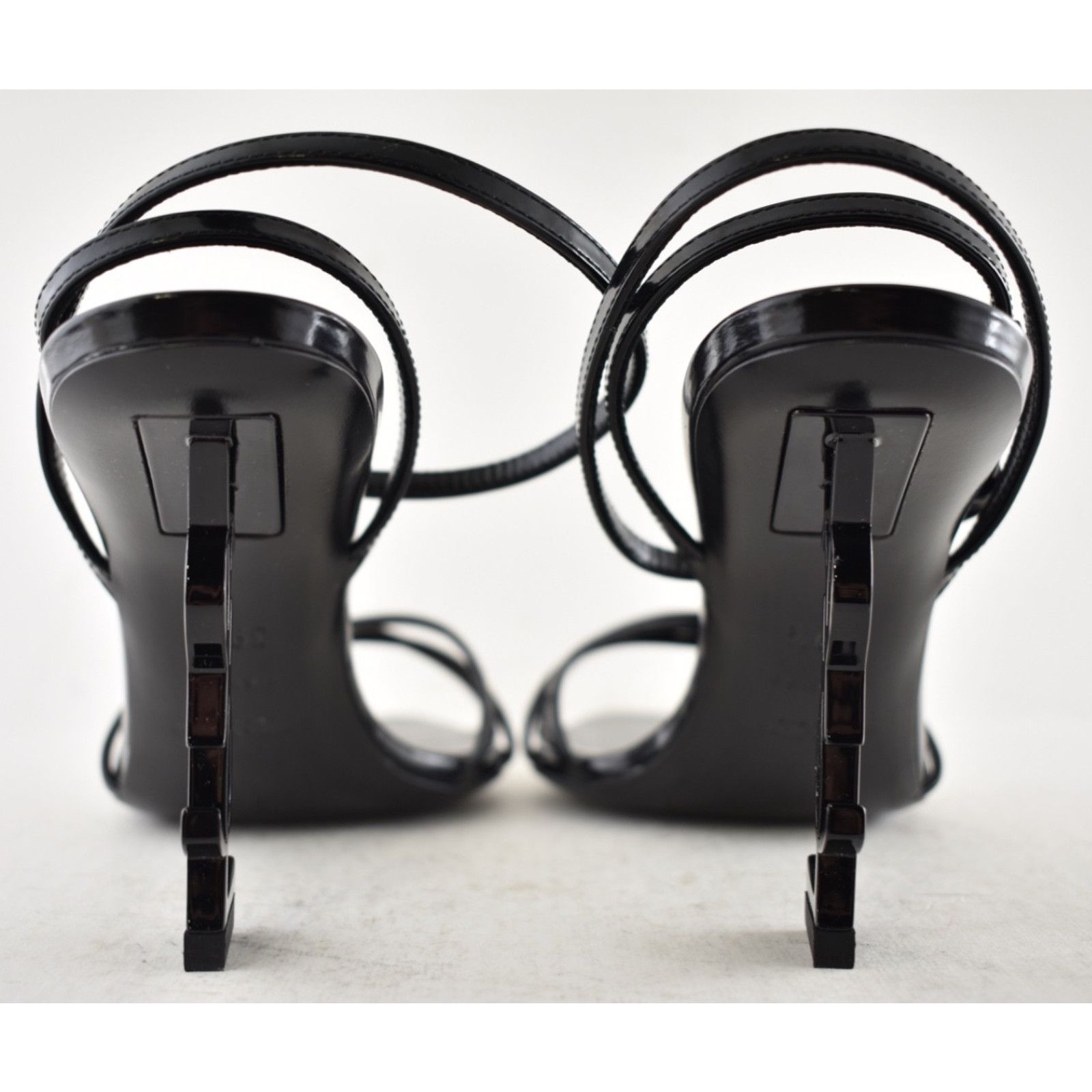 Yves Saint Laurent Saint Laurent Opyum 85 Black YSL Logo Heel Pump Sandal 39.5 Size US 8.5 / IT 38.5 - 15 Thumbnail