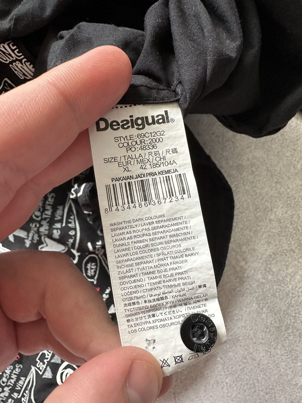 Desigual desigual men long sleeve shirts xl black crazy Size US XL / EU 56 / 4 - 9 Thumbnail