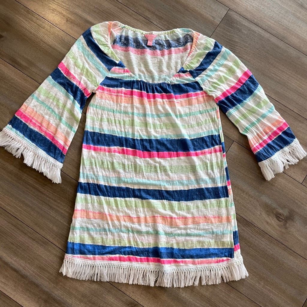 Lilly Pulitzer Lilly Pulitzer Stripe Casual Dress Women Small Bin M-53 Size S / US 4 / IT 40 - 1 Thumbnail