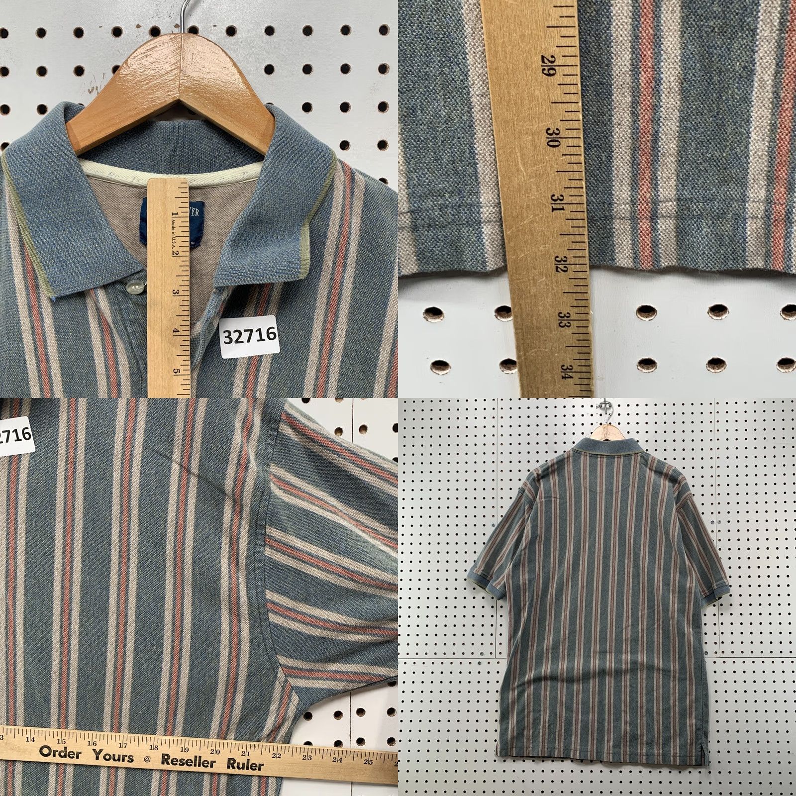 Vintage VINTAGE Salmon River Traders Polo Shirt Mens Large Striped Collared 22.5x32 Size US L / EU 52-54 / 3 - 9 Thumbnail