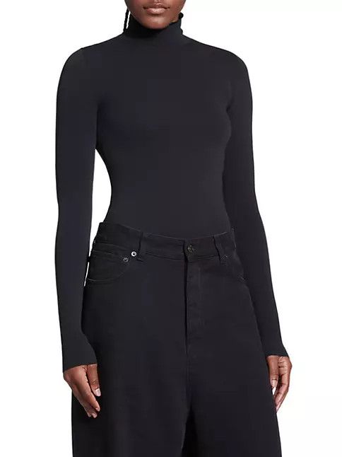 Balenciaga o1bcso1str1024 Tight Turtleneck Sweater in Black Size XS / US 0-2 / IT 36-38 - 3 Thumbnail