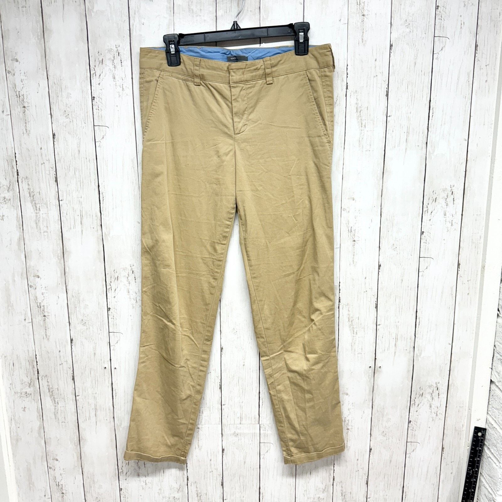 Vince Vince Pants Men Size 6 Tan Khakis Relaxed Straight Zip Fly Size US 36 / EU 52 - 1 Thumbnail