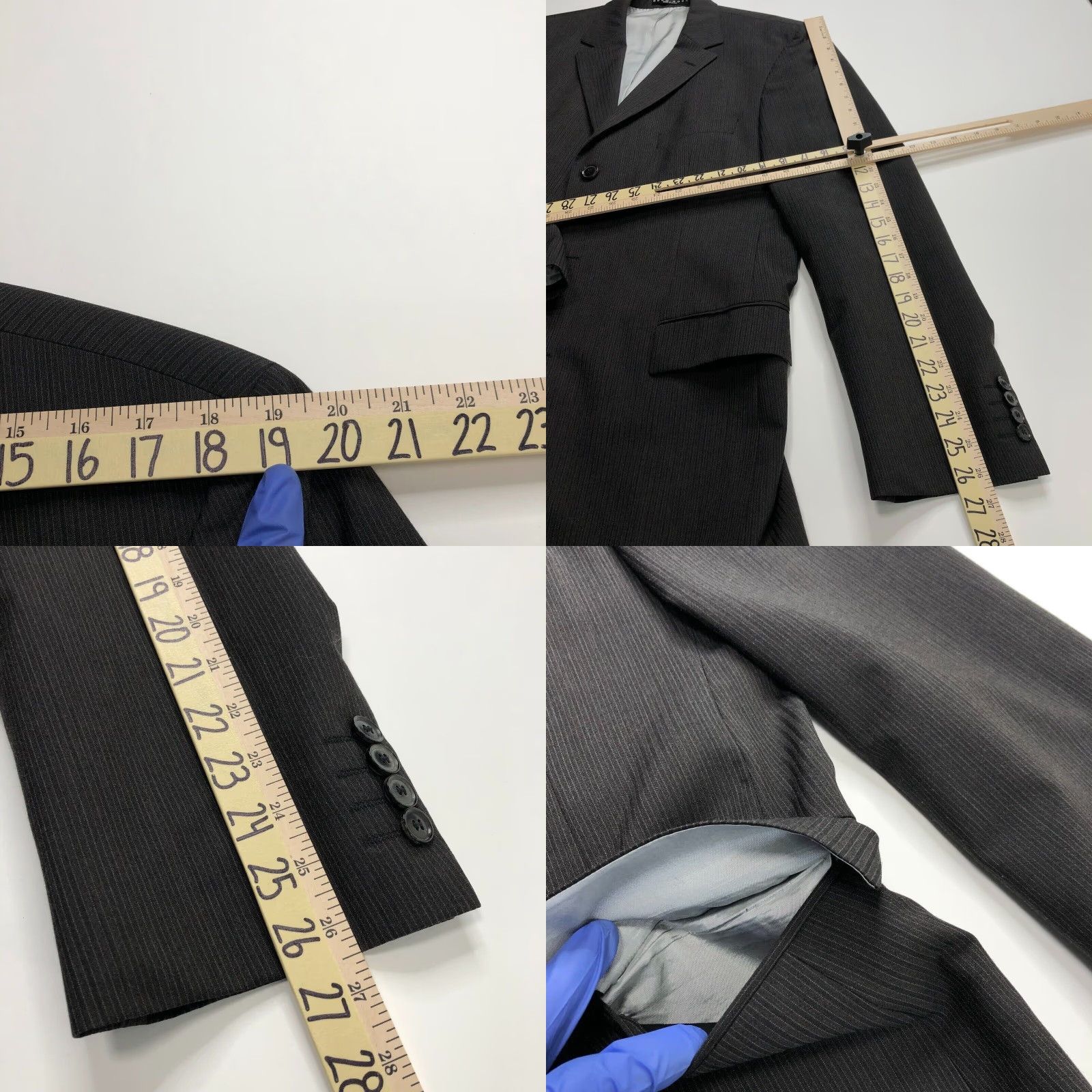 Hugo Boss Hugo Boss Men's 100% Wool Three-Button Sport Coat Jacket Brown Blue MINT Size US XS / EU 42 / 0 - 8 Thumbnail