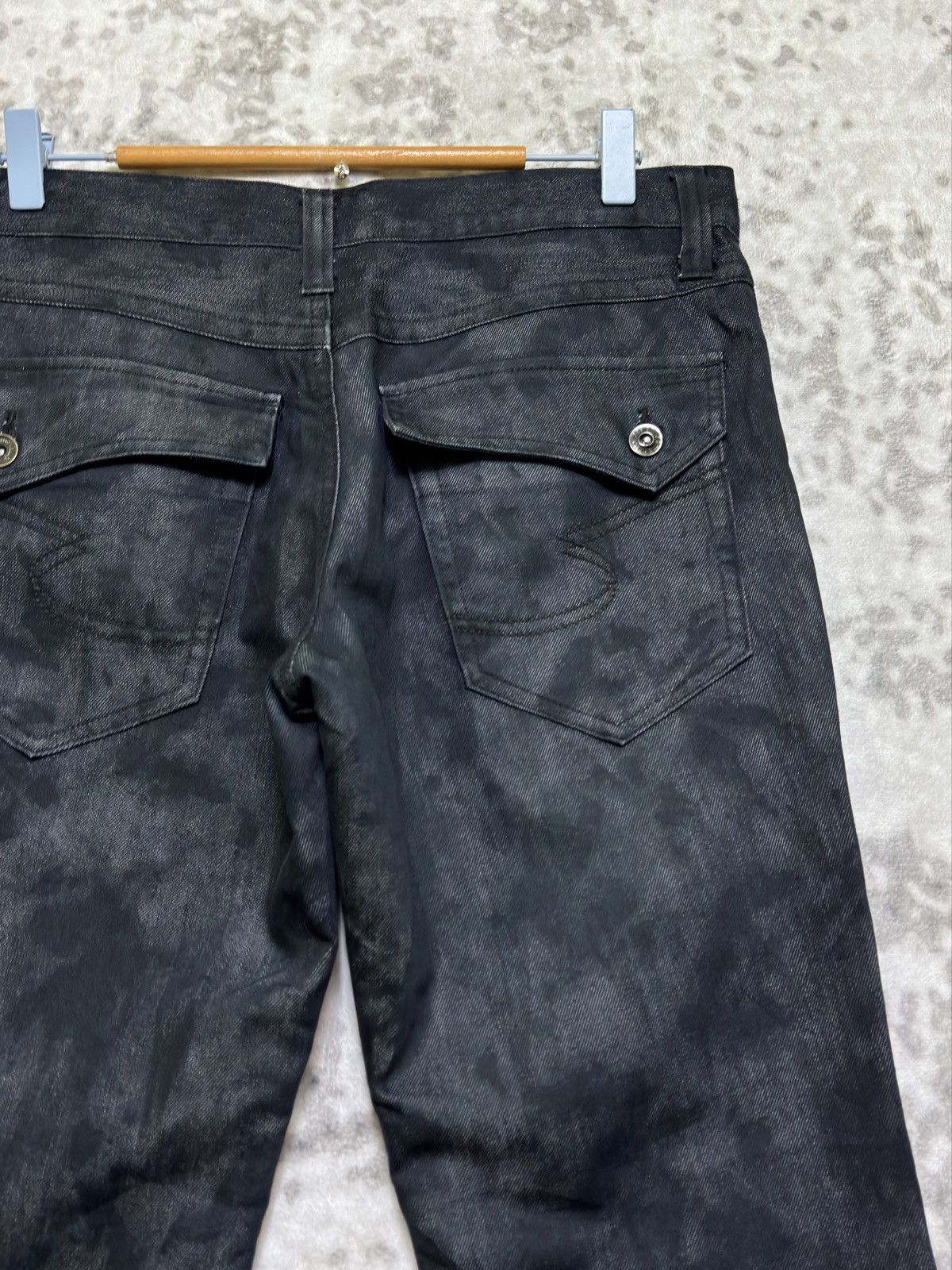 semanticdesign Vintage Semantic Design Acid Black Flare Jeans Size US 31 - 11 Thumbnail