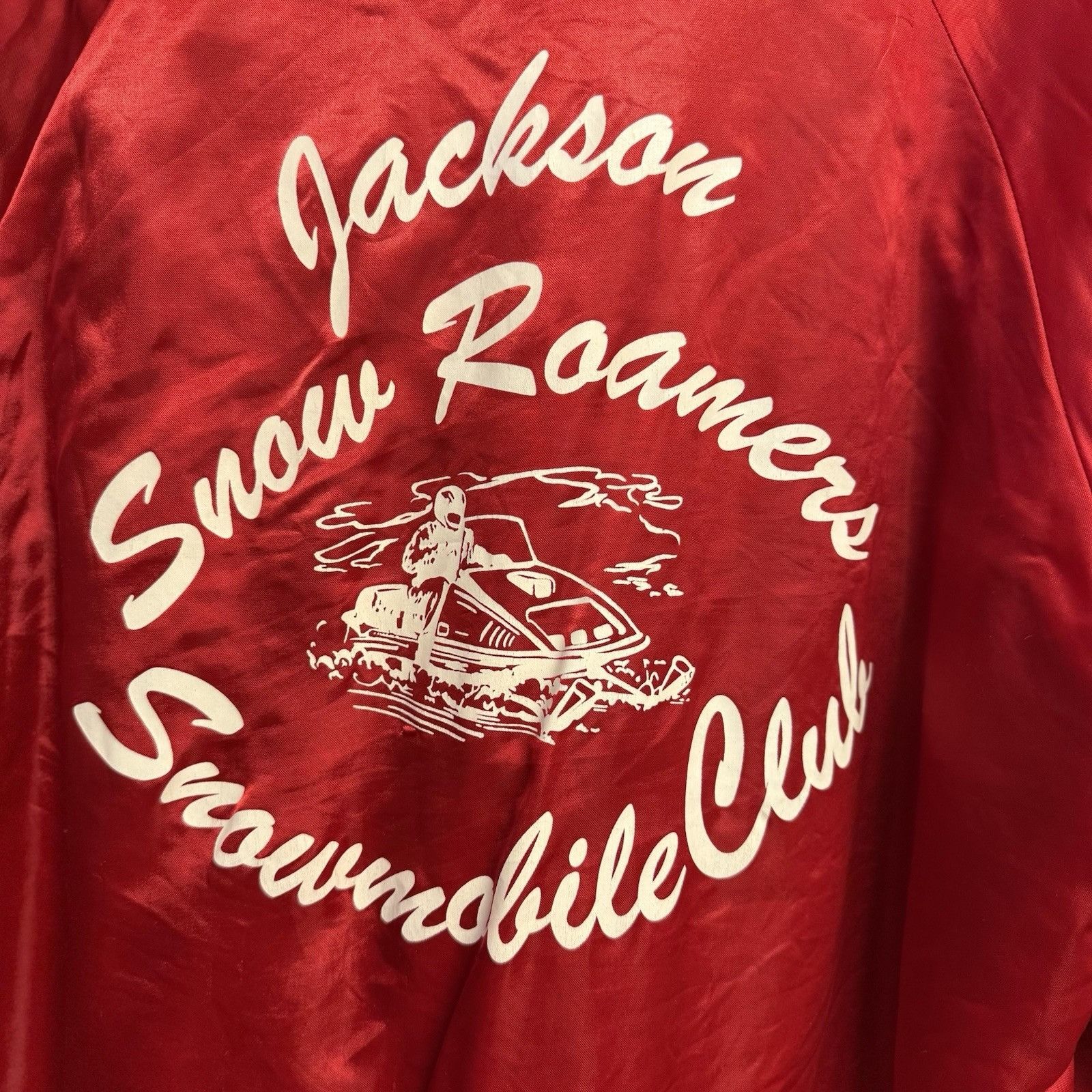 Vintage Vintage 80s Snowmobile Club Jacket Mens XL Red Satin Bomber Size US XL / EU 56 / 4 - 2 Thumbnail