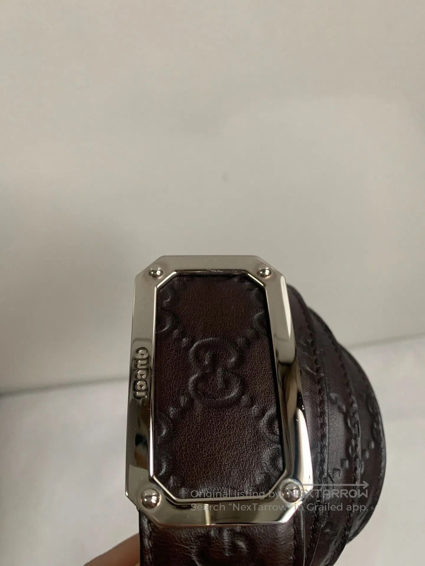 Gucci Gucci Men's Double G Embossed Leather Belt. Size ONE SIZE - 2 Thumbnail