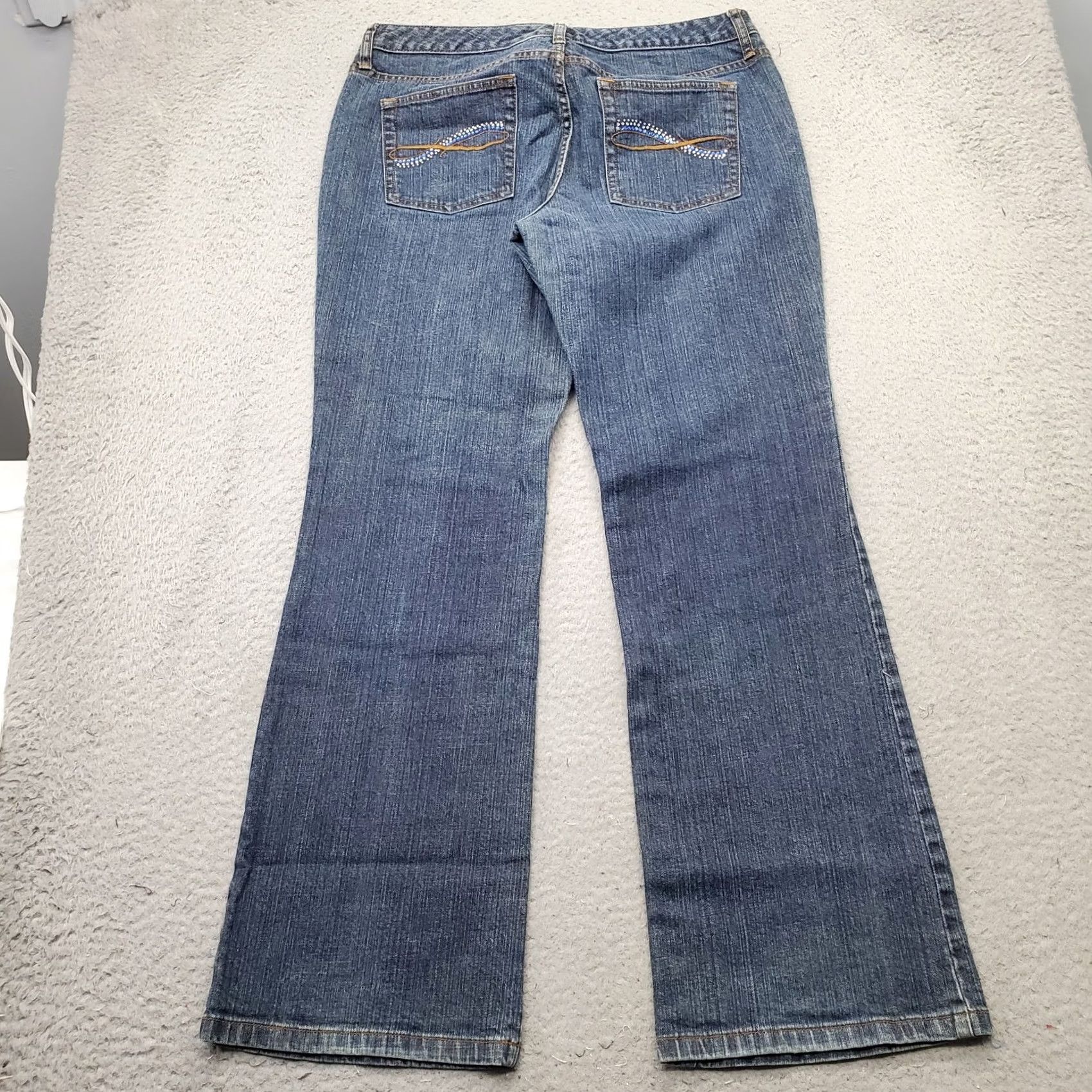 Vintage The Limited Jeans Women Bootcut 12 Blue Denim Stretch Comfort High Waist Size 34" / US 12 / IT 48 - 2 Thumbnail