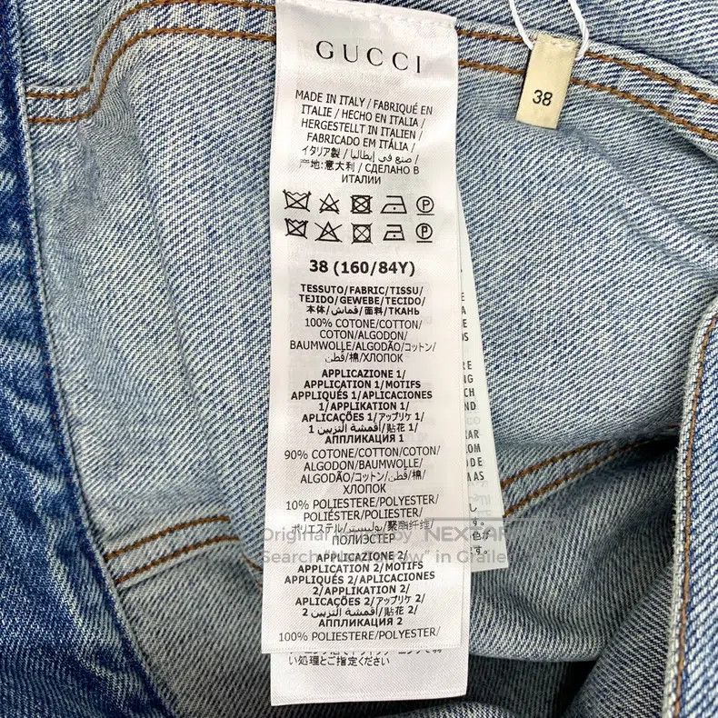Gucci Gucci Blue Apple Logo Embroidered Cotton Lapel Single-brea Size XS / US 0-2 / IT 36-38 - 7 Thumbnail
