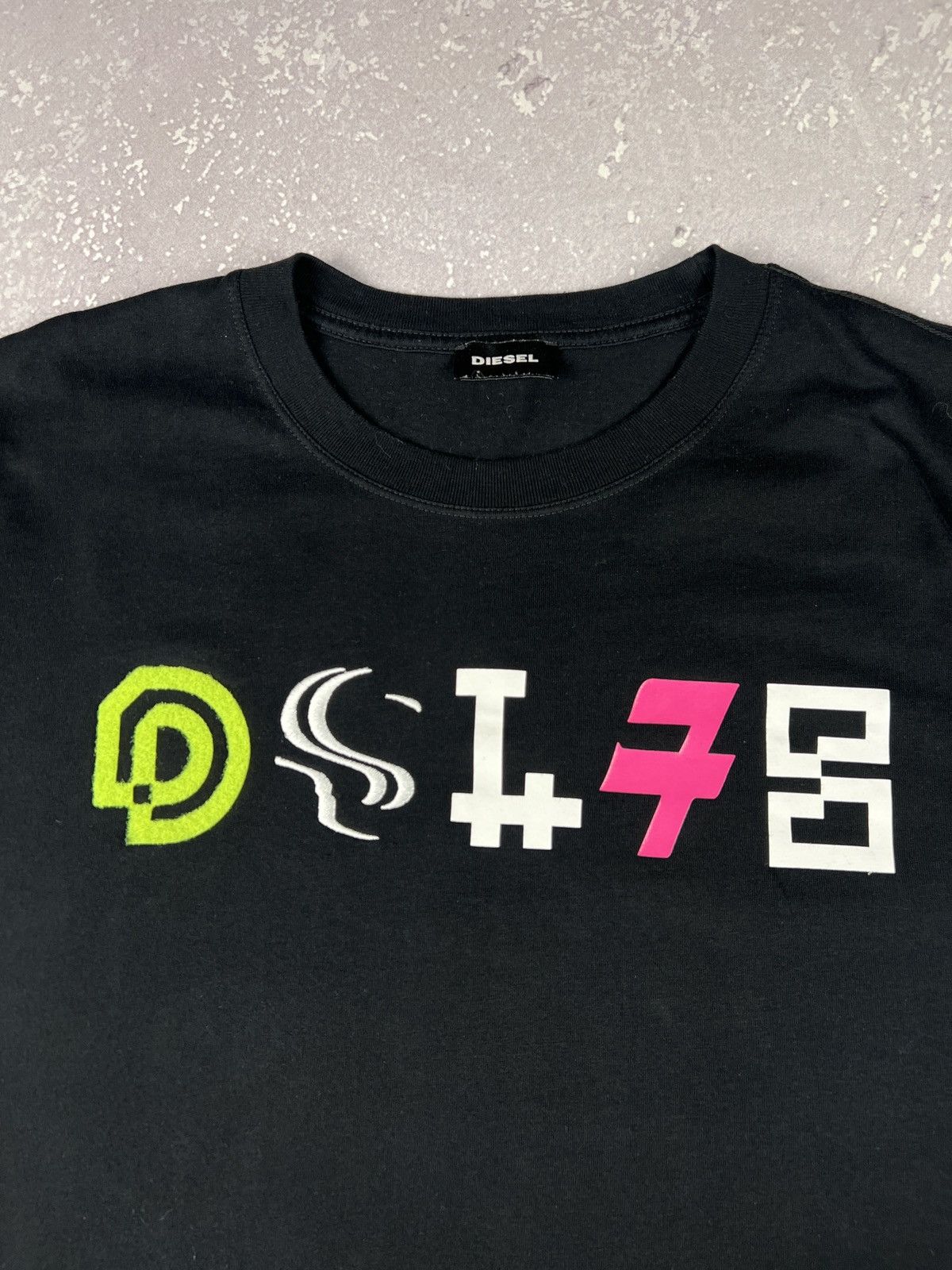 Diesel Diesel Spell Out Logo Black T Shirt Mens Large Size US L / EU 52-54 / 3 - 3 Thumbnail