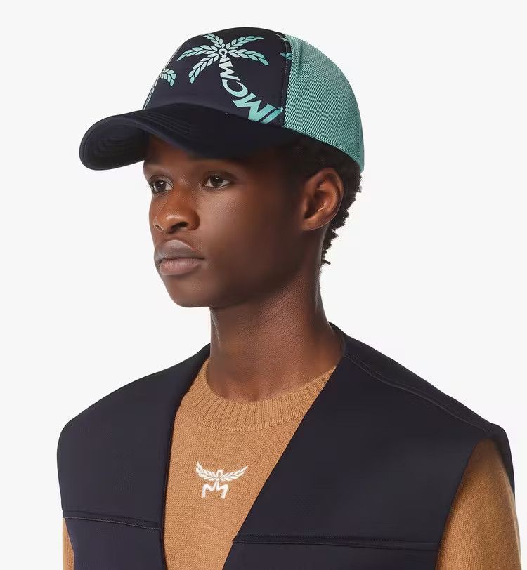 MCM o1mt1gz0426 Size: OS / Mesh Hat / Cap in Palm Neoprene Blue Size ONE SIZE - 4 Thumbnail