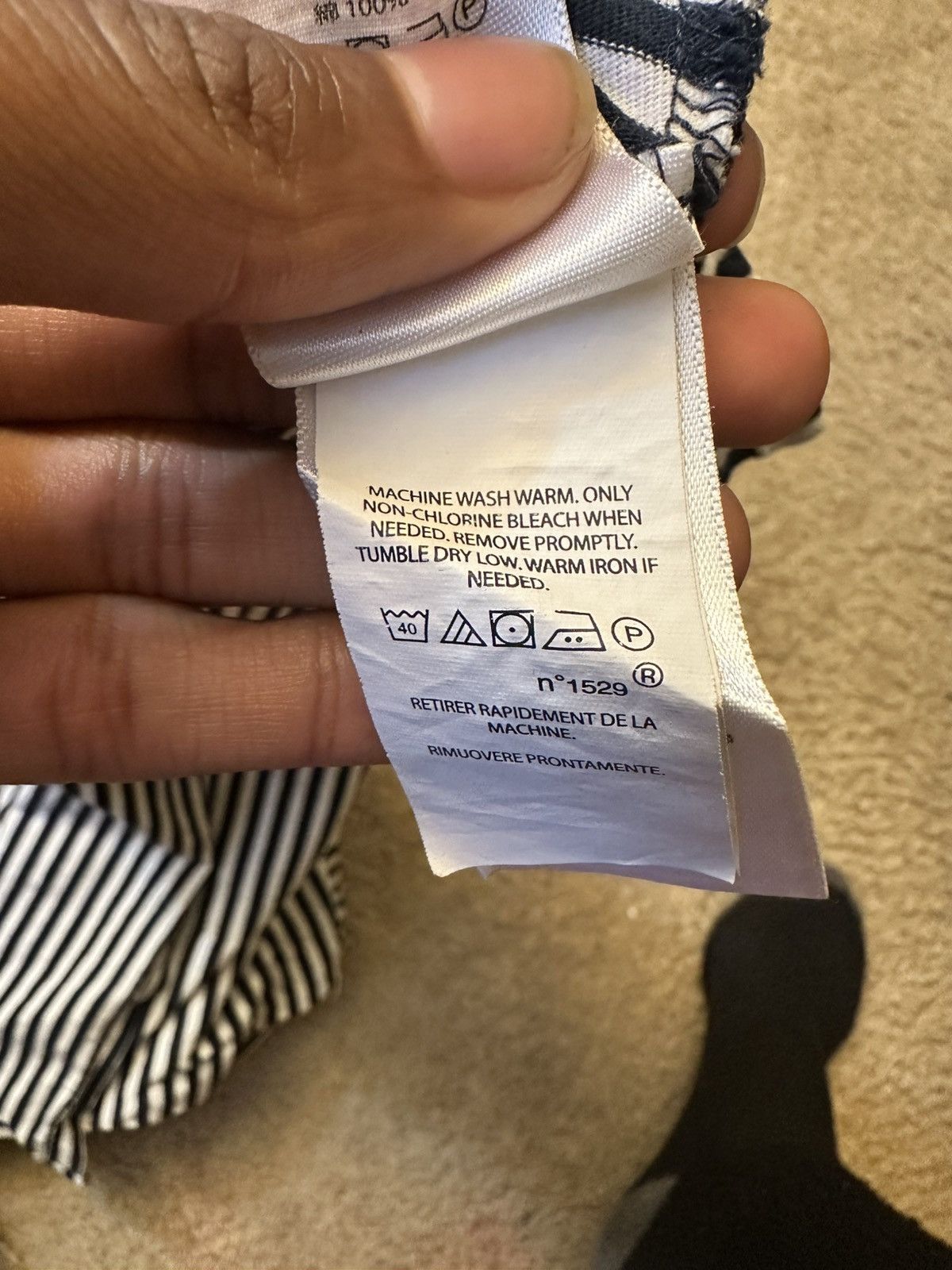 Polo Ralph Lauren White/blue striped polo Size US L / EU 52-54 / 3 - 7 Thumbnail