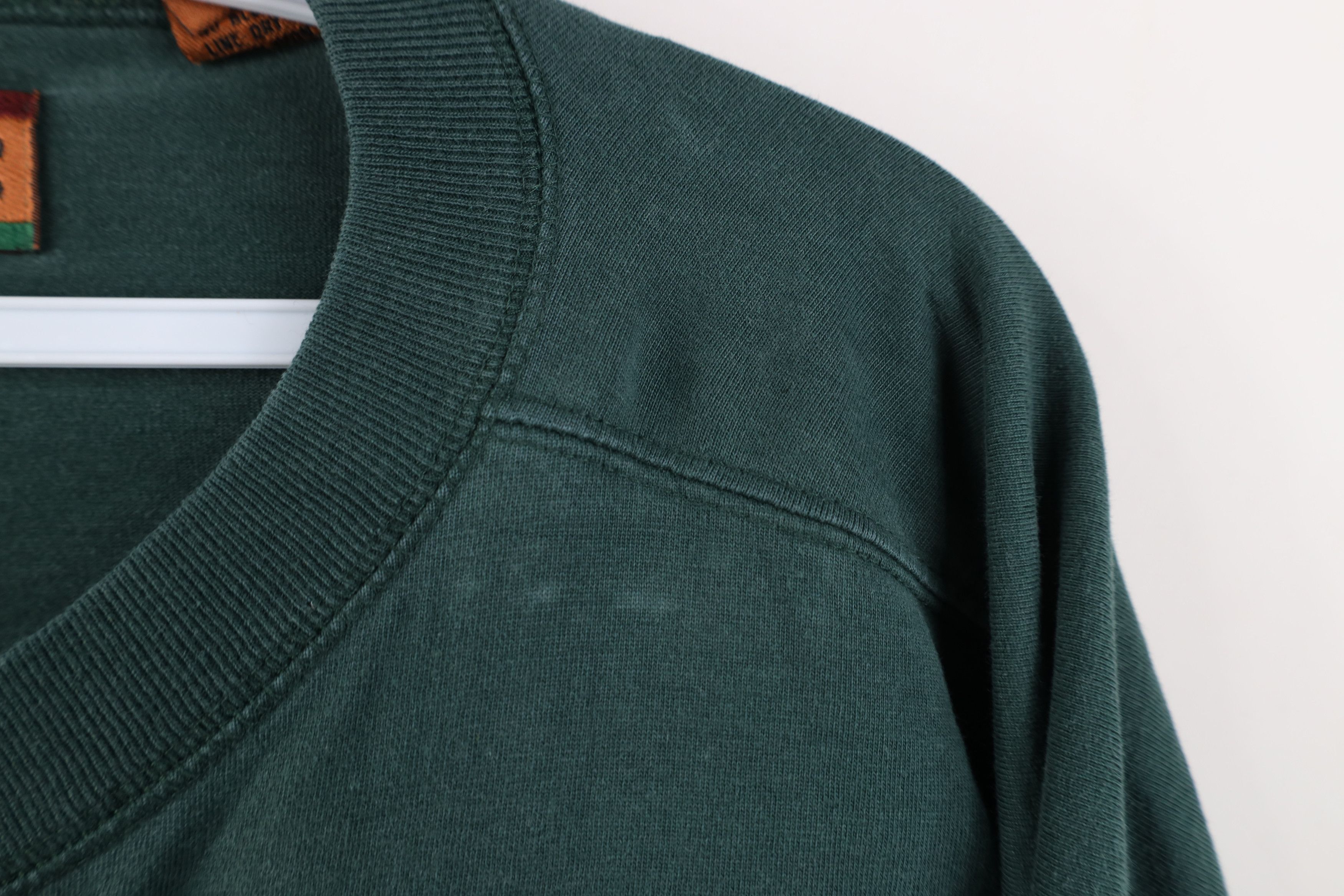 Vintage Vintage 90s Streetwear Long Sleeve Henley T-Shirt Green Size US XL / EU 56 / 4 - 4 Thumbnail