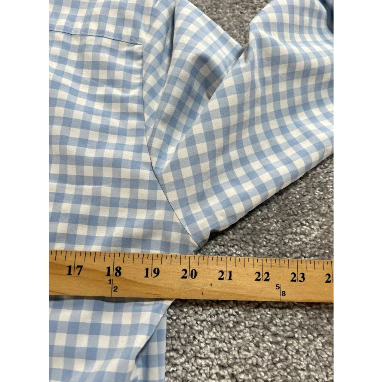 Mizzen+Main Mizzen+Main Shirt Mens Medium White Gingham Check Trim Fit Tradition Evolved Size US M / EU 48-50 / 2 - 7 Thumbnail