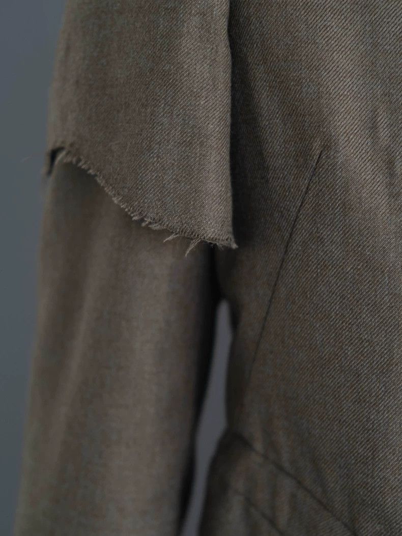 Comme des Garcons Comme Des Garcons Ash Green Deconstructed Tuxedo Jacket Size S / US 4 / IT 40 - 7 Thumbnail