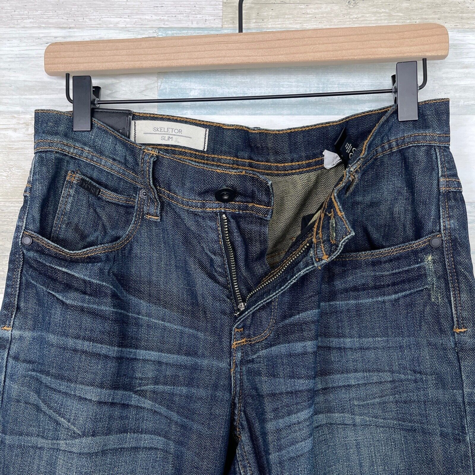Empyre Empyre Skeletor Slim Straight Leg Jeans Dark Stretch 30 Size US 30 / EU 46 - 3 Thumbnail