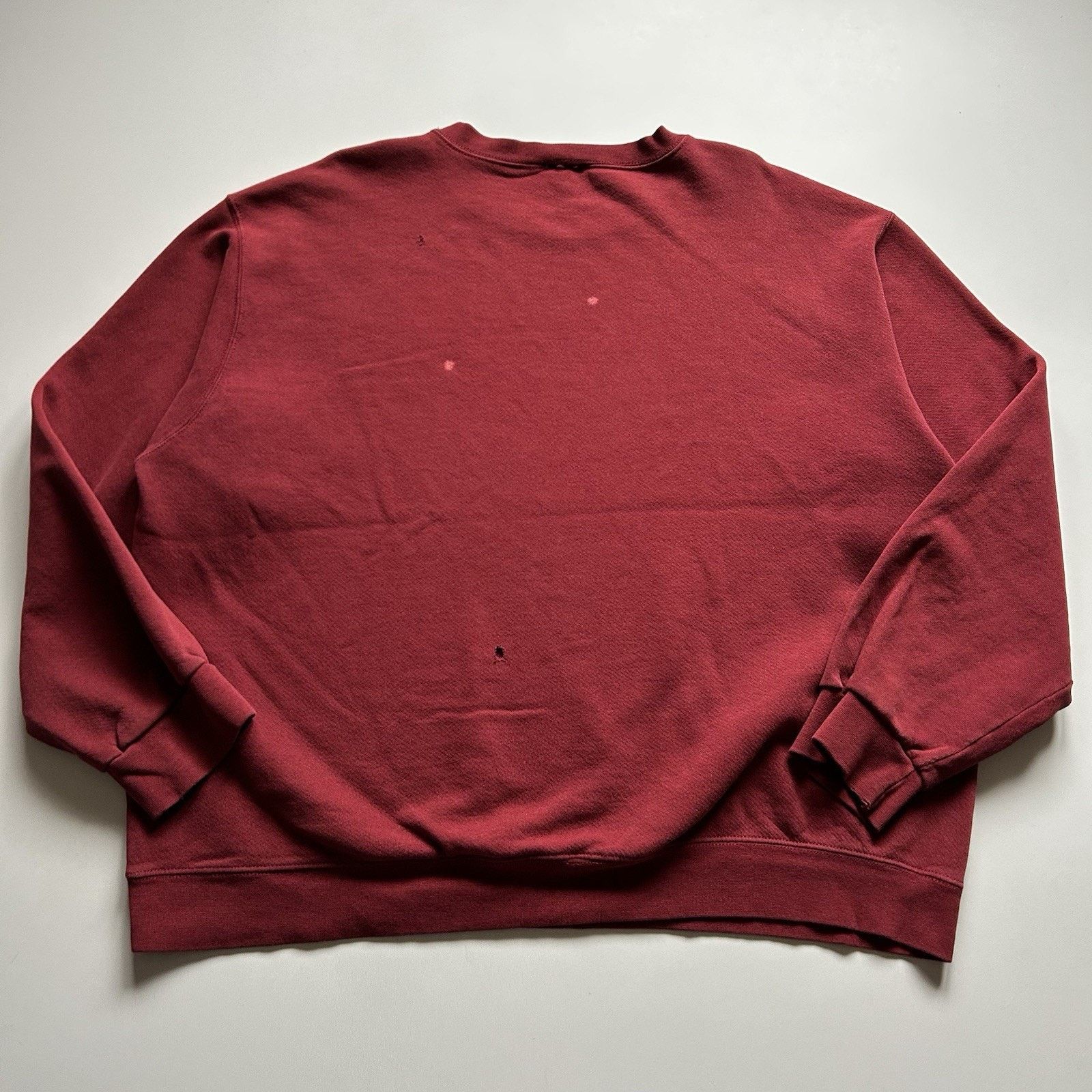 Nike Vintage 90s Nike Sweatshirt XXL Burgundy Red Swoosh Crewneck Size US XXL / EU 58 / 5 - 6 Thumbnail