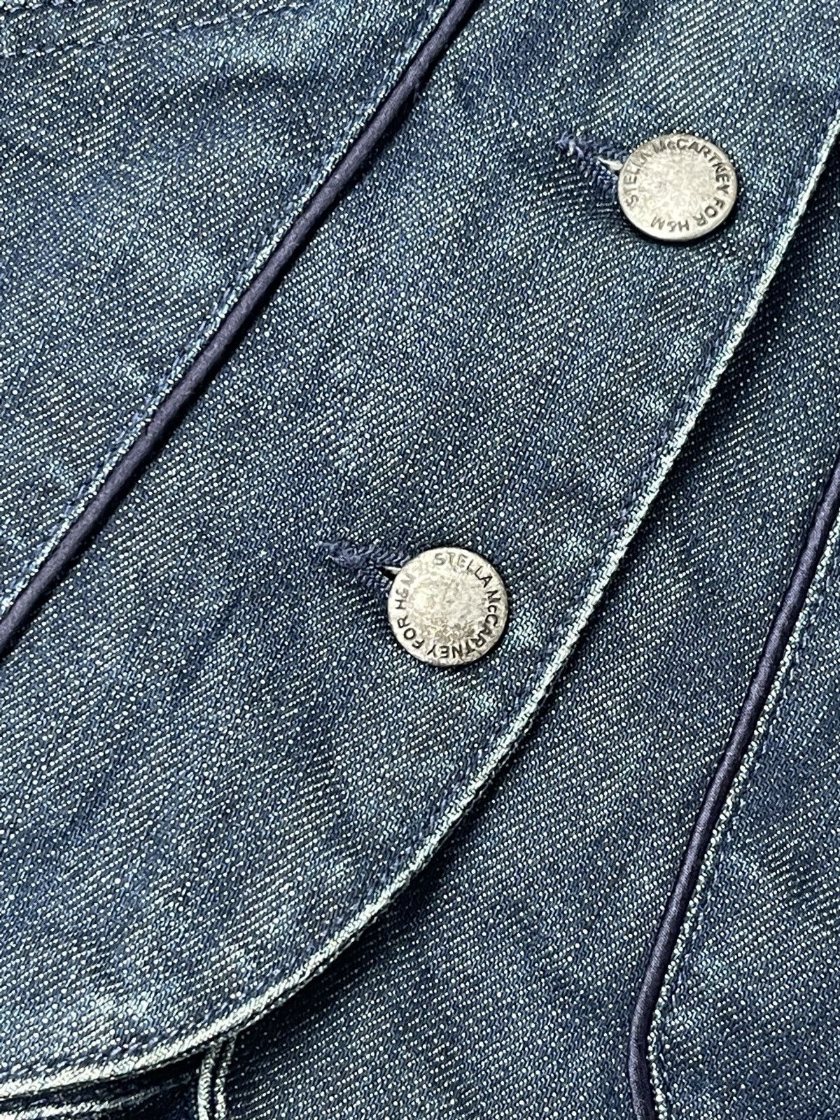H&M × Stella McCartney SS05 Stella McCartney X H&M Denim Blazer Jacket Size XS / US 0-2 / IT 36-38 - 7 Thumbnail