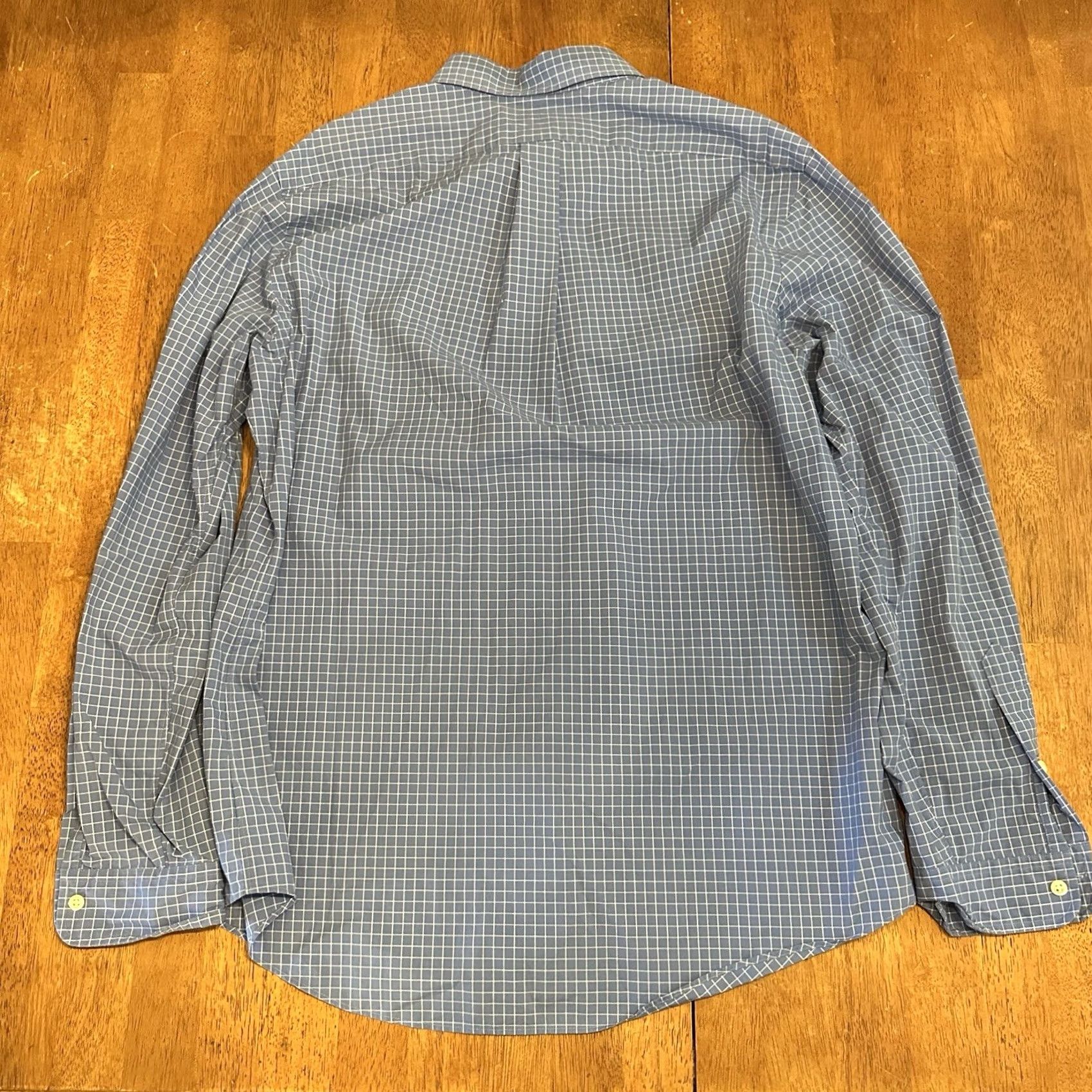 Ralph Lauren Ralph Lauren Dress Shirt Men Large Blue Checkered Pony Button-Down Collar Size 42R - 3 Thumbnail