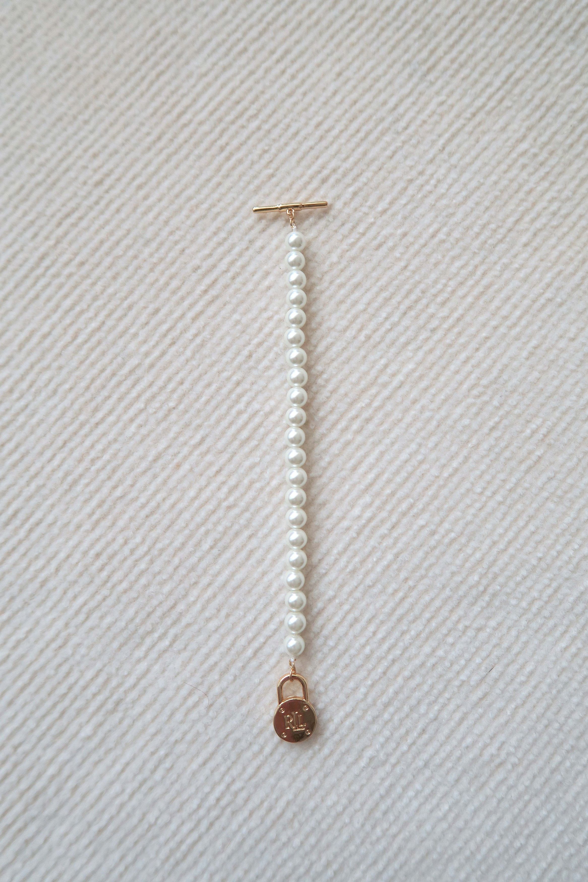Ralph Lauren Ralph Lauren Beaded Pearls w Padlock Charm Bracelet Size ONE SIZE - 5 Thumbnail