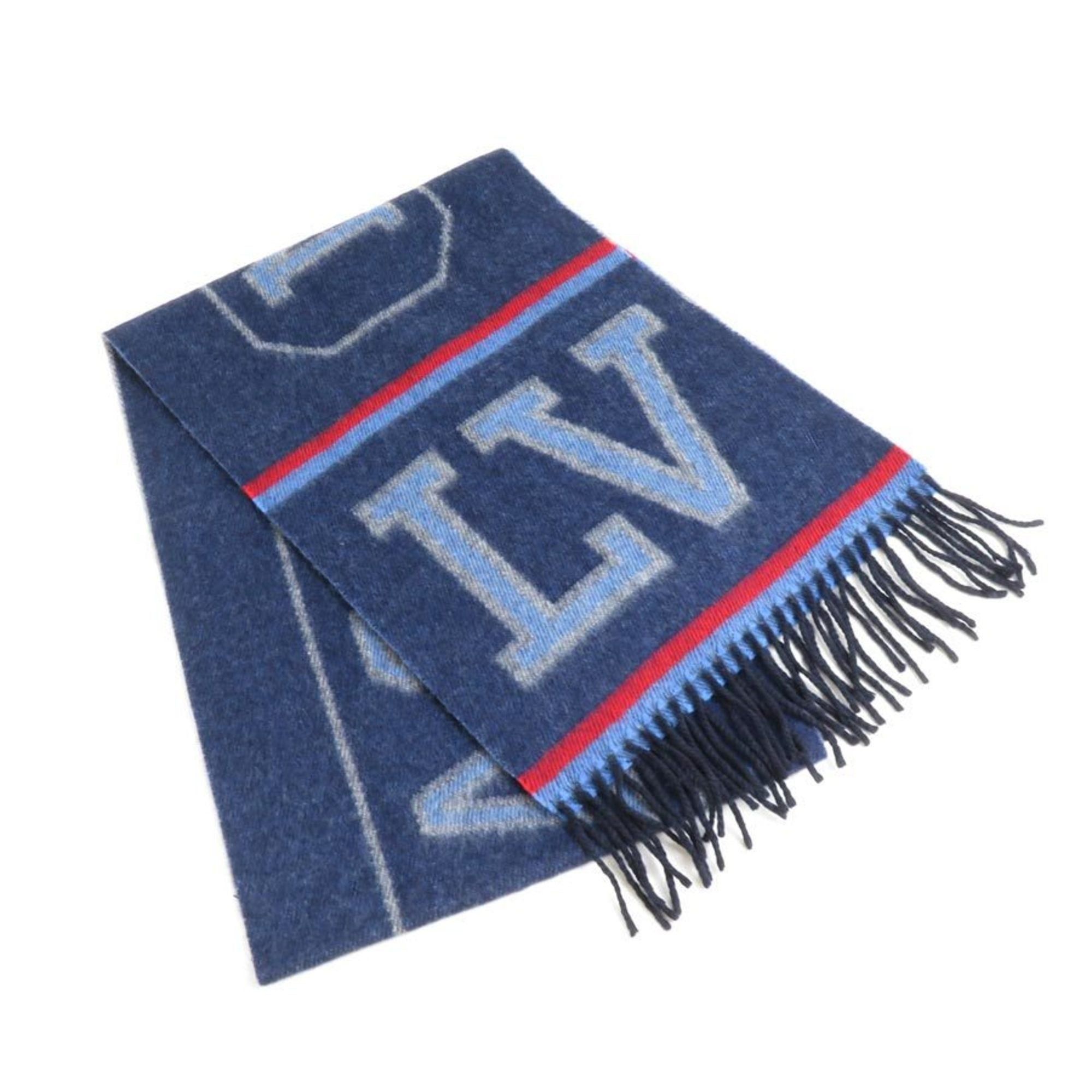 image of Louis Vuitton Muffler Escharp Athletics Wool/cashmere Navy/multicolor Unisex M71657 in Blue, Women'