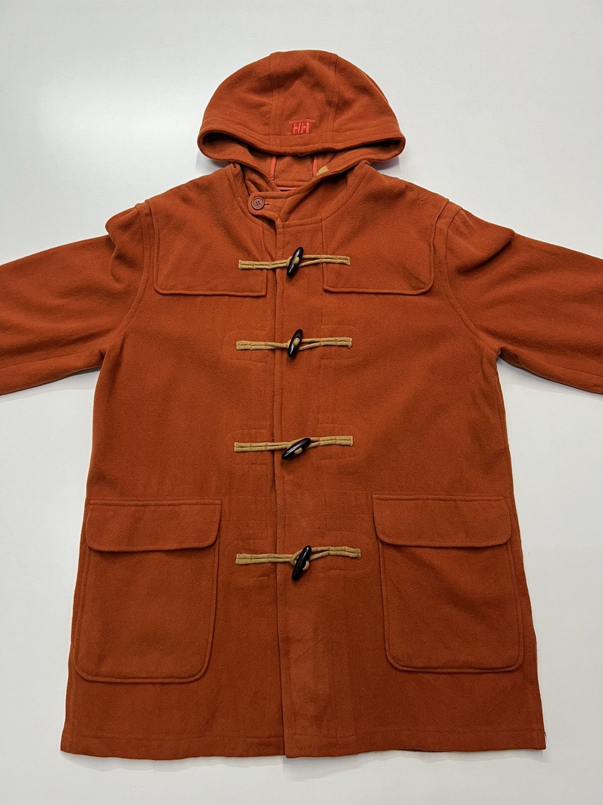 Helly Hansen 🔥HELLY HANSEN DUFFLE COAT WITH HOODIE Size US L / EU 52-54 / 3 - 1 Thumbnail