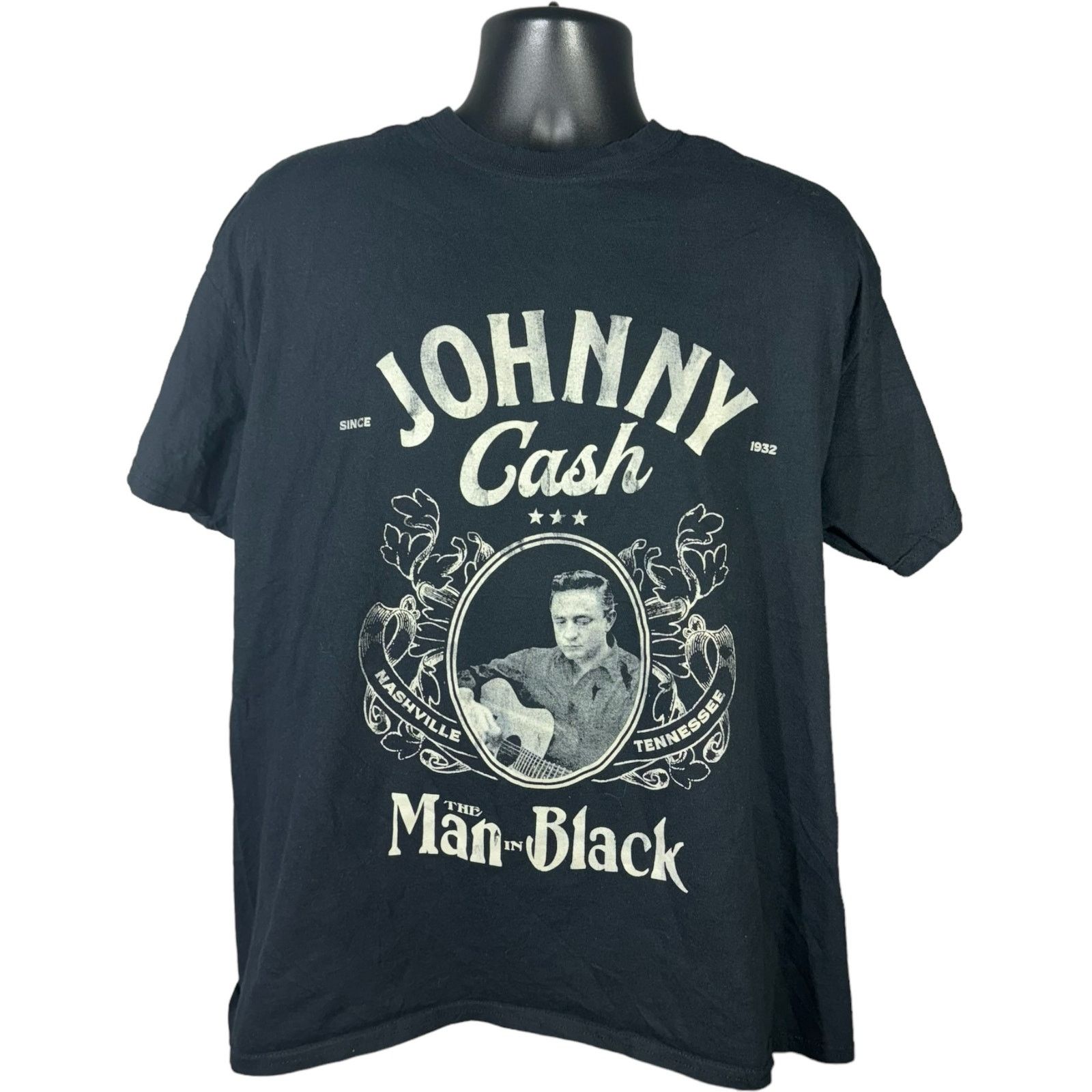 CASH CA Johnny Cash The Man In Black Tee Size US XL / EU 56 / 4 - 1 Thumbnail