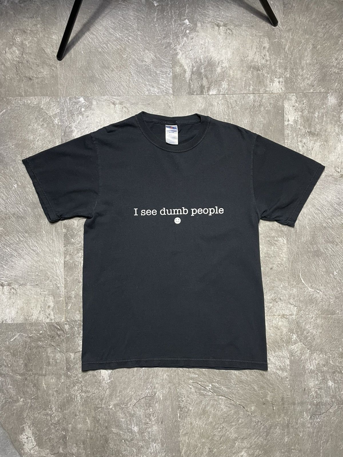 Vintage Vintage 2000s Funny I See Dumb People Black T Shirt Humor Size US M / EU 48-50 / 2 - 1 Thumbnail