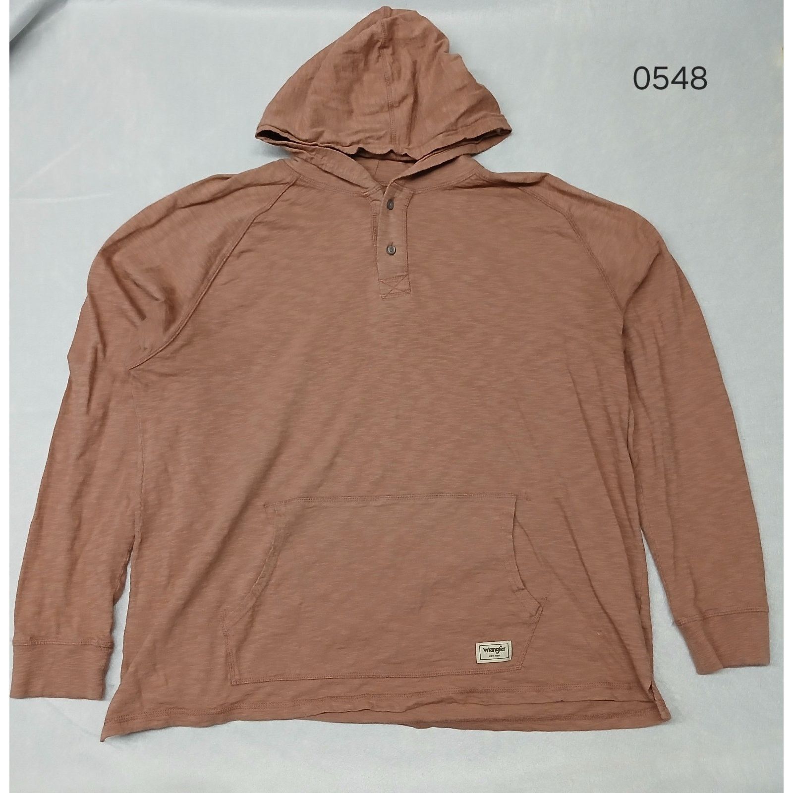Wrangler Wrangler Brown (XL) Stretch Button Hoodie Sweatshirt Size US XL / EU 56 / 4 - 1 Thumbnail