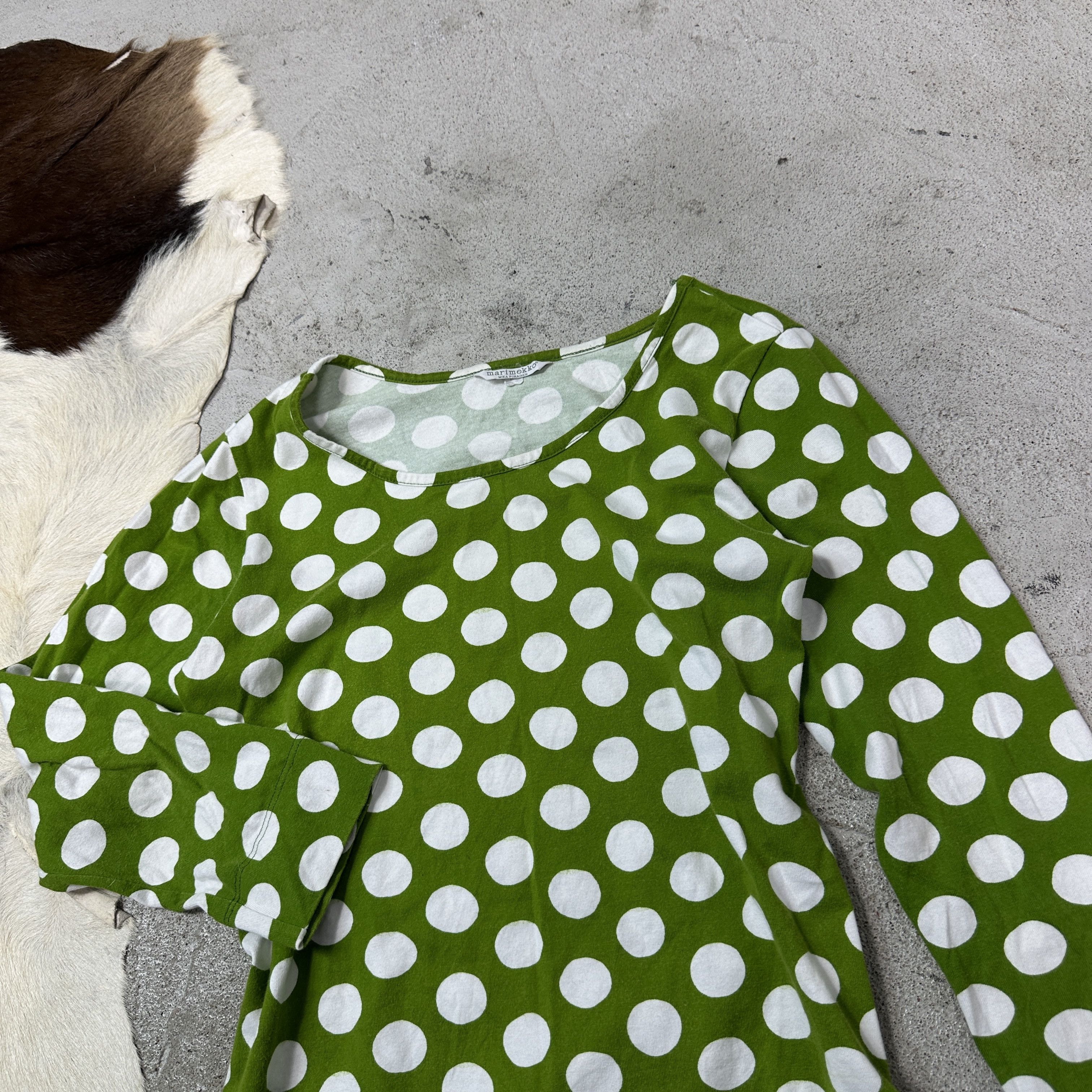 Marimekko Vintage Marimekko Polka Dot Longsleeve Shirt Y2K Size M / US 6-8 / IT 42-44 - 4 Thumbnail