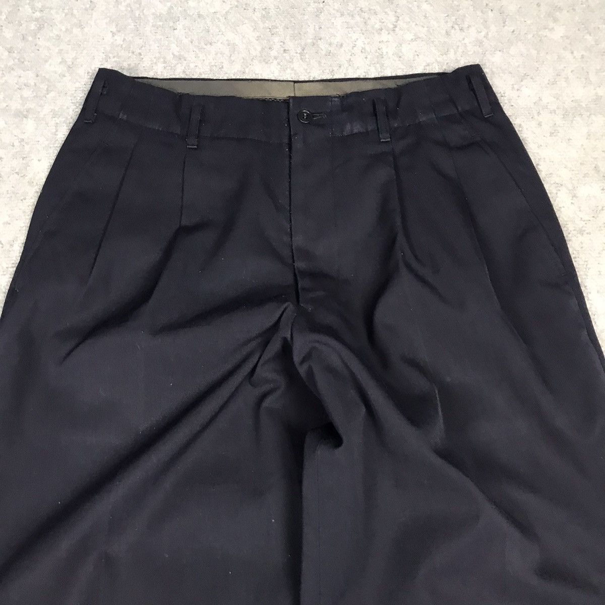 Yohji Yamamoto YOHJI YAMAMOTO NAVY TROUSERS CLASSIC PANTS Size US 29 - 2 Thumbnail