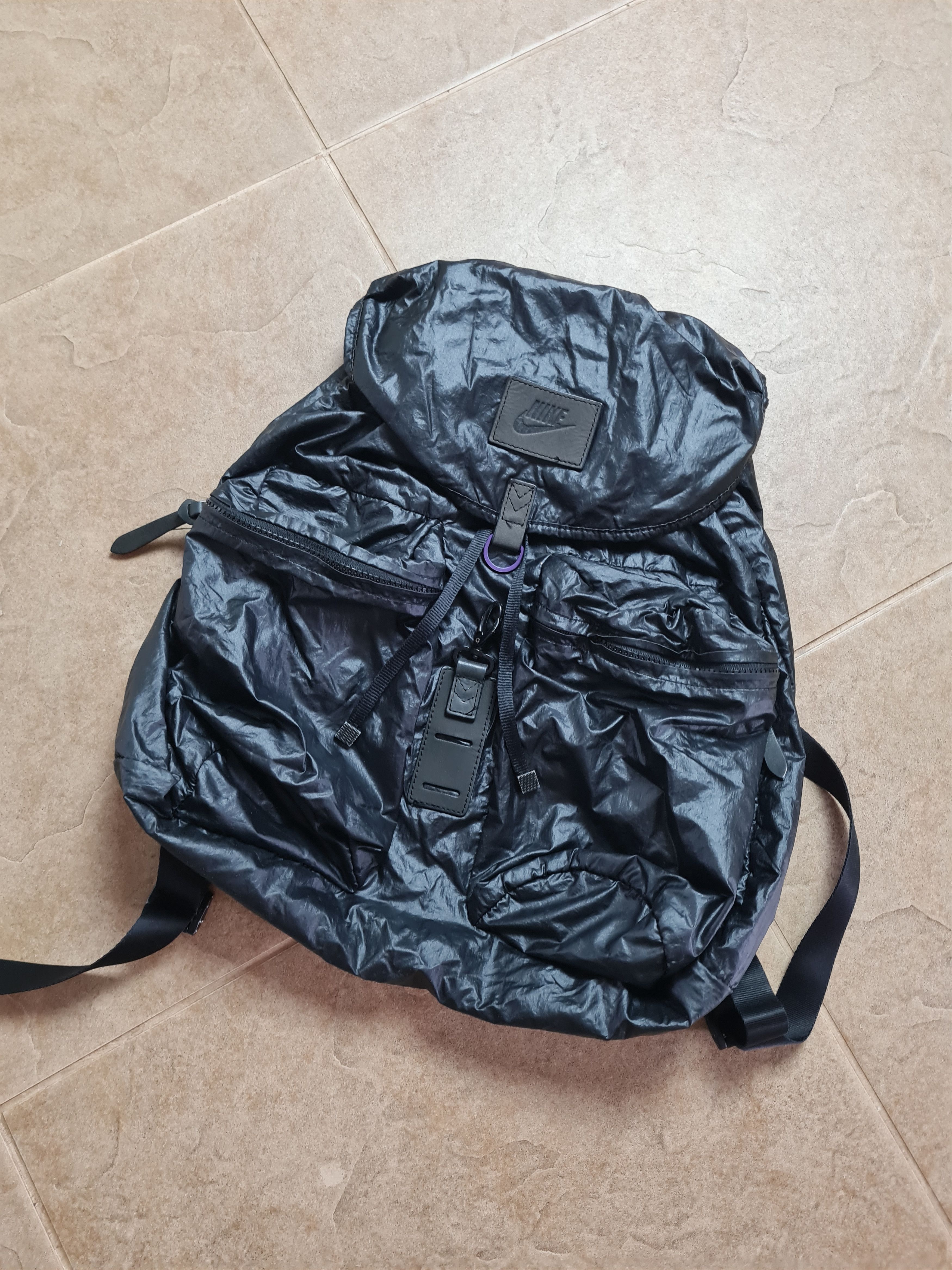 1990 Vintage Nike Nylon Parachute Backpack 1990s NIKE Nylon