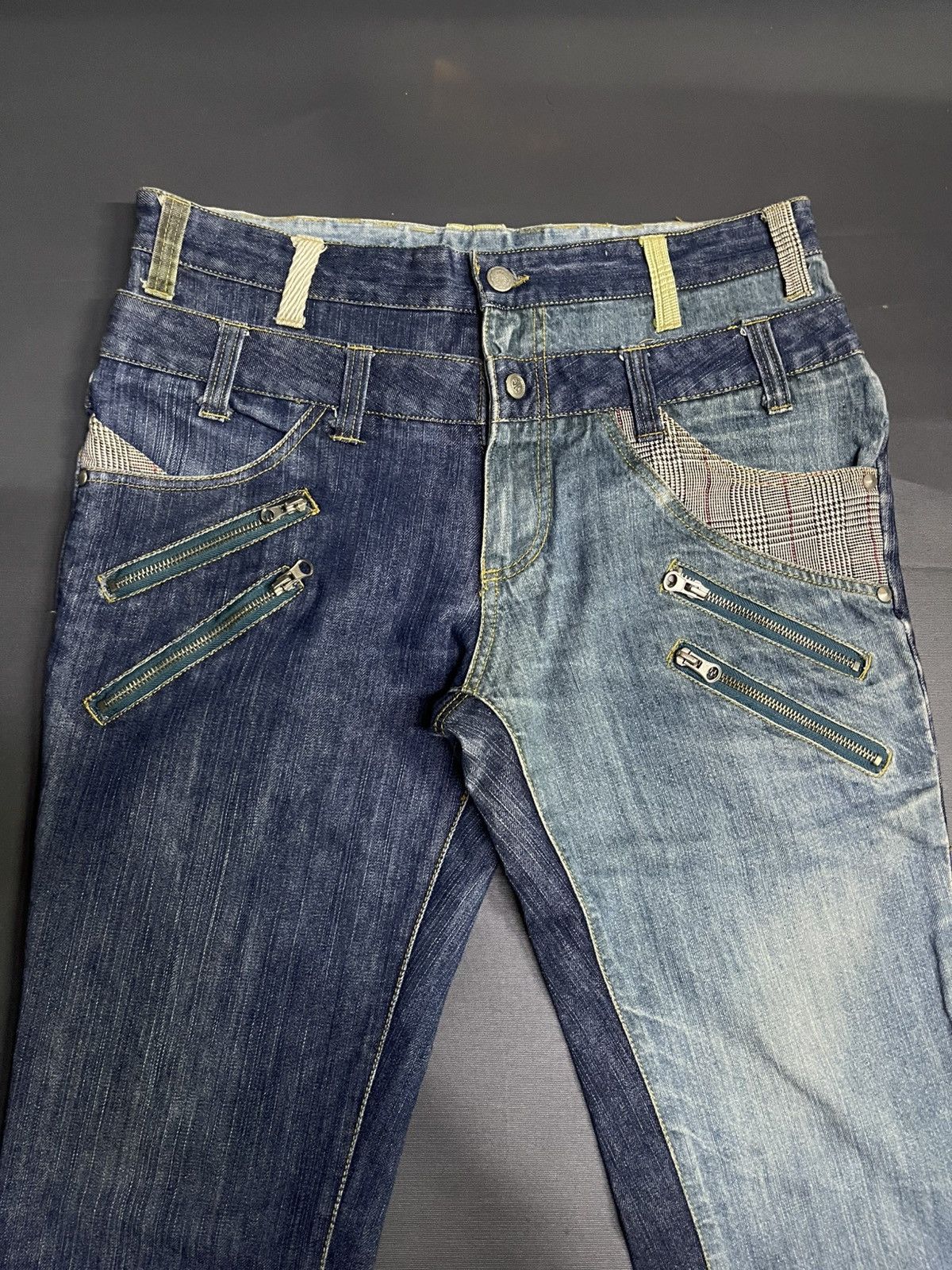 If Six Was Nine × Japanese Brand × Le Grande Bleu (L.G.B.) MANYDOPE IN HEAVEN BLINDEGE DESIGNER JEANS Size US 32 / EU 48 - 9 Thumbnail