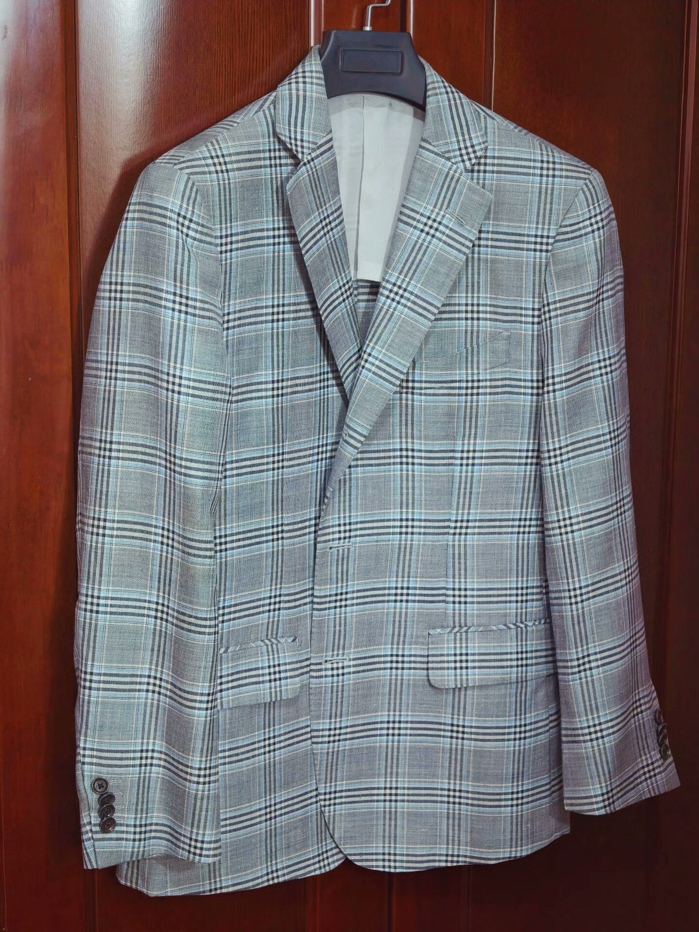 Italian Loro Piana Check Blazer Jacket