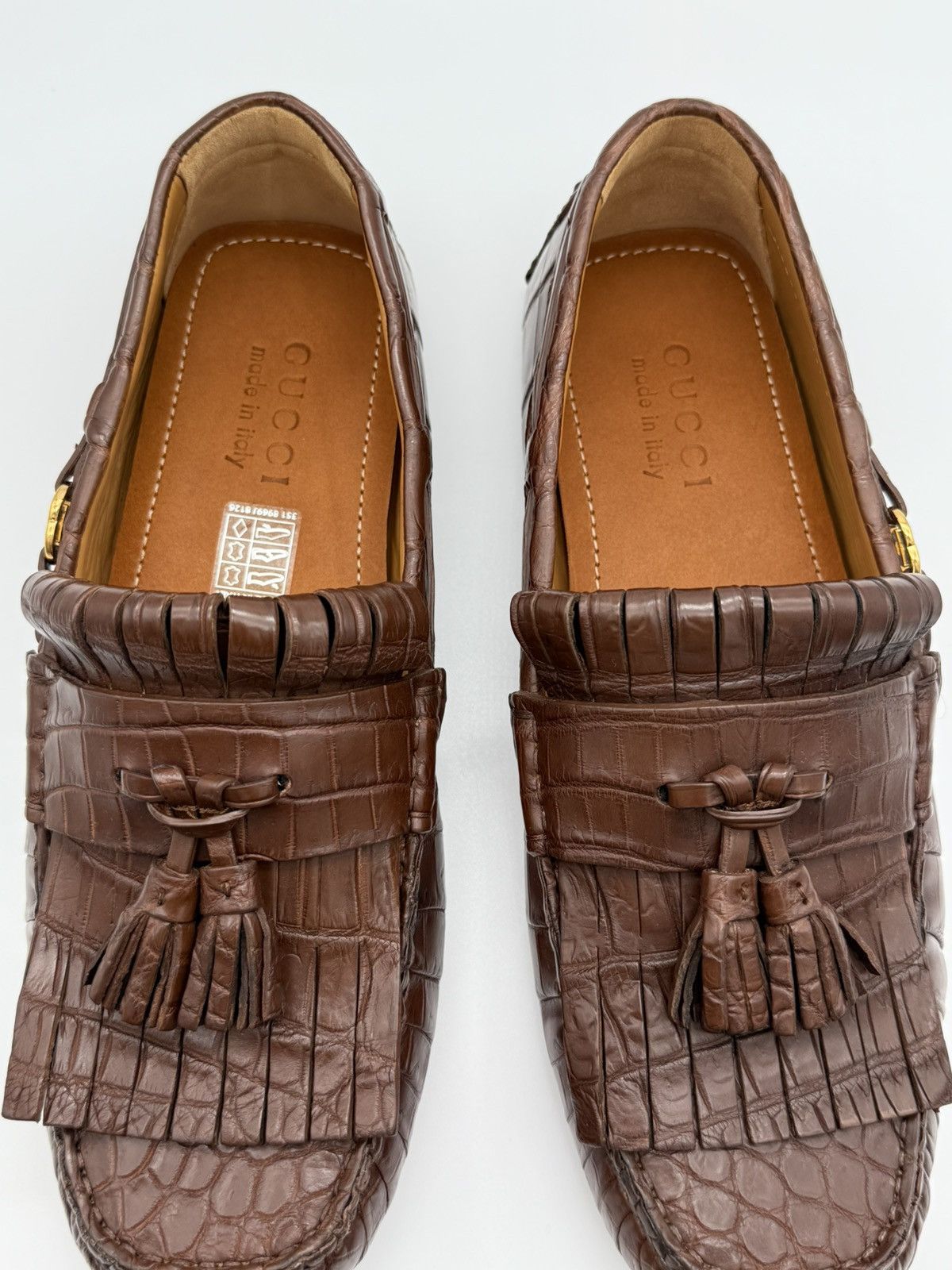 Gucci Gucci Men’s Brown Crocodile Moccasins Size 8 US NWT $3900 Size US 8 / EU 41 - 5 Thumbnail