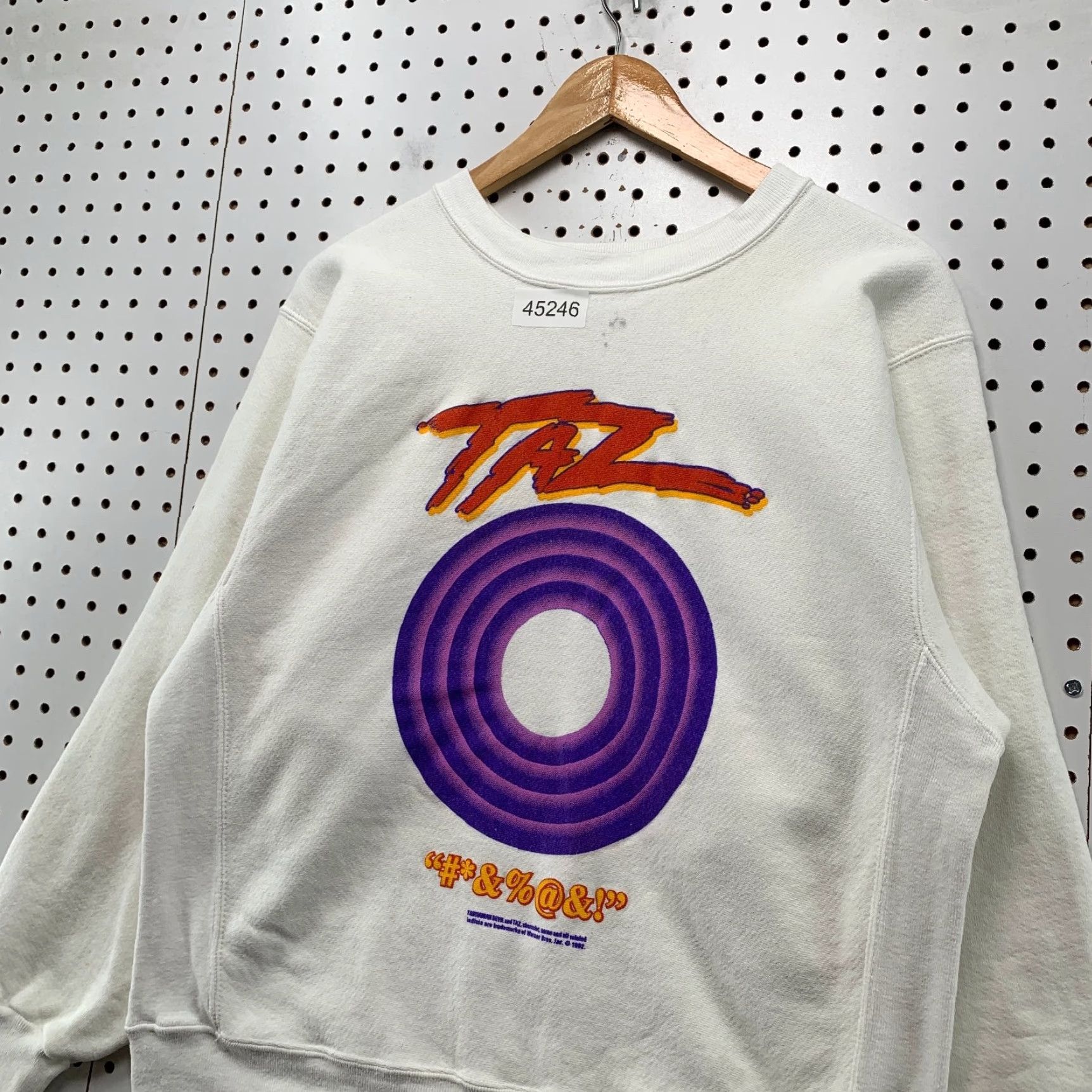 Vintage VINTAGE Taz Sweatshirt Mens M White Looney Tunes Crewneck Made USA Shirt Size US M / EU 48-50 / 2 - 3 Thumbnail