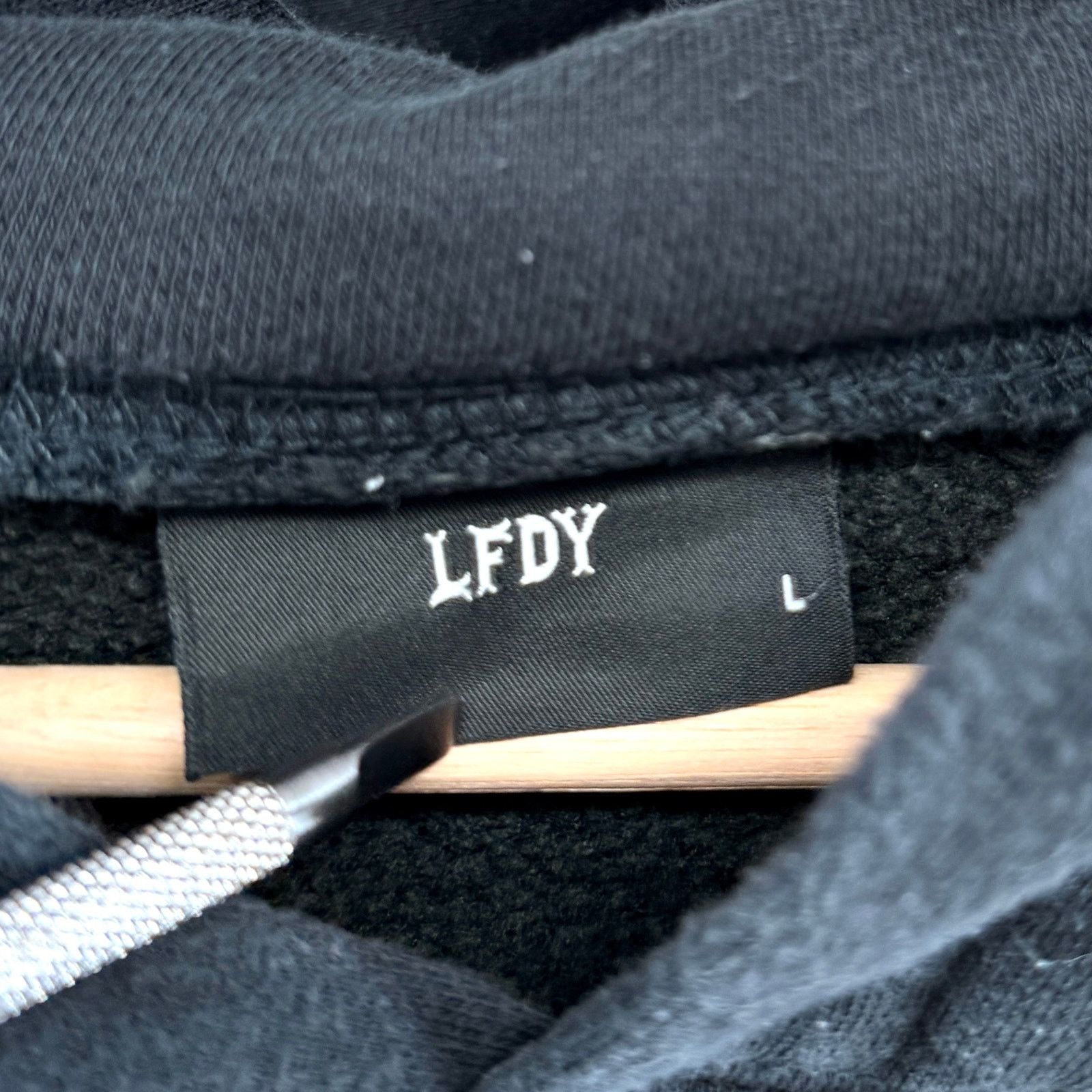 LFDY Live Fast Clothing Heavy Washed Black Graphic Hoodie Size US XL / EU 56 / 4 - 5 Thumbnail