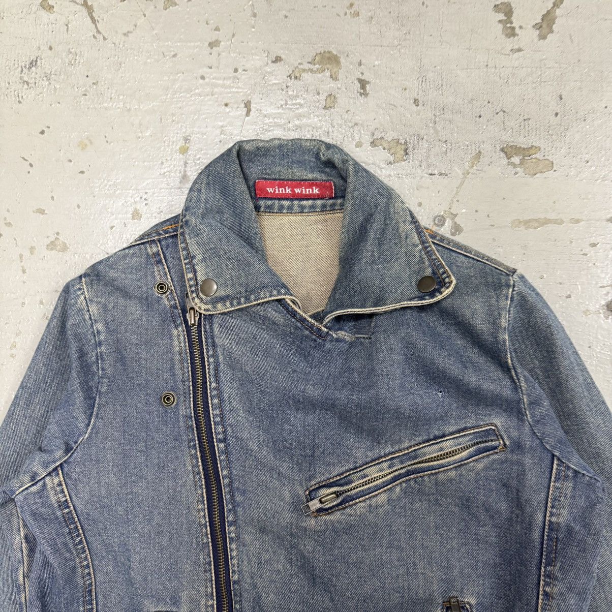 Hysteric Glamour Hysteric Style WinkWink Heavyweight Biker Denim Jacket Size US S / EU 44-46 / 1 - 9 Thumbnail