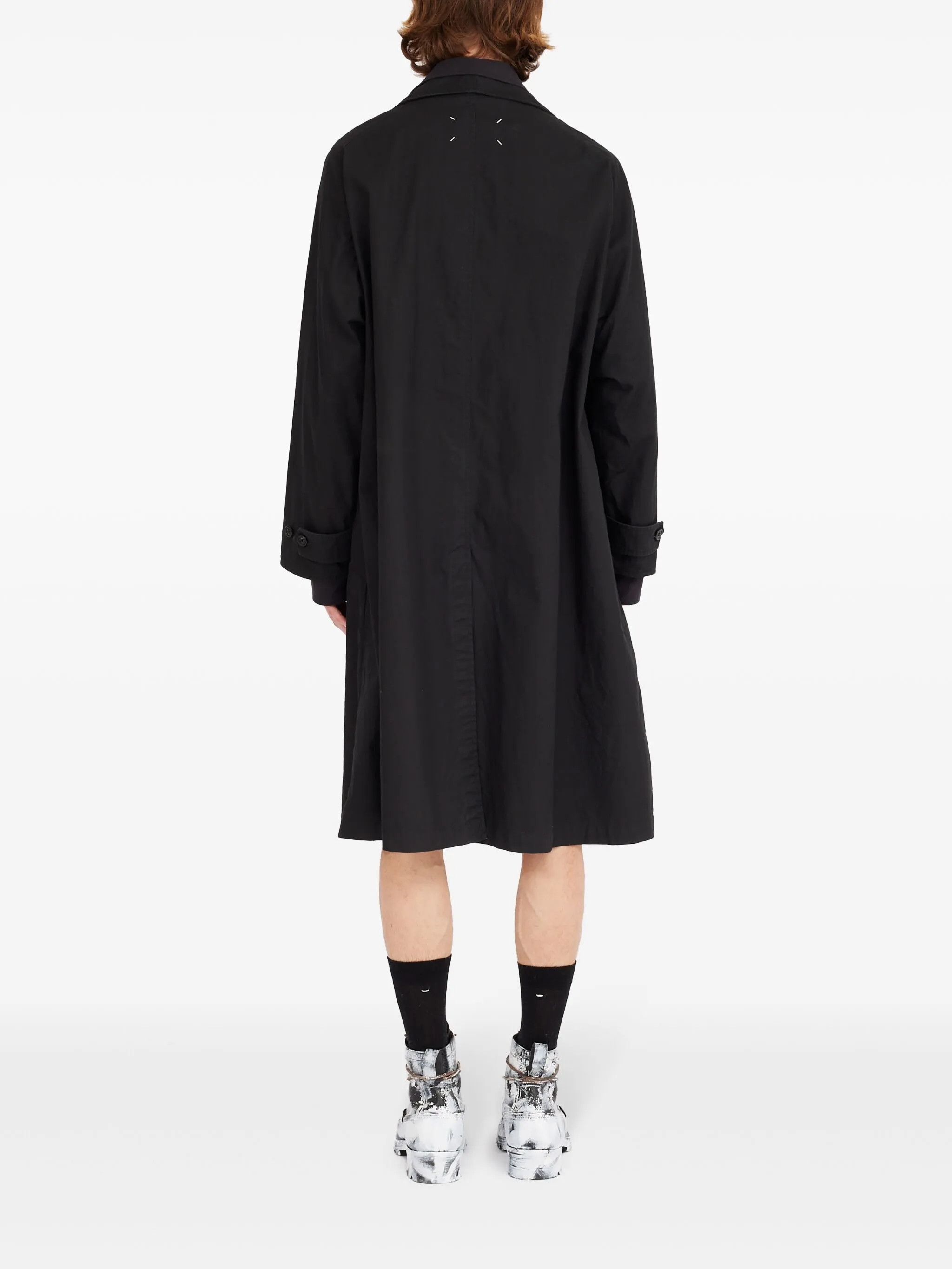 Maison Margiela o1w1db10226 Layered Trench Coat in Black Size US XL / EU 56 / 4 - 4 Thumbnail