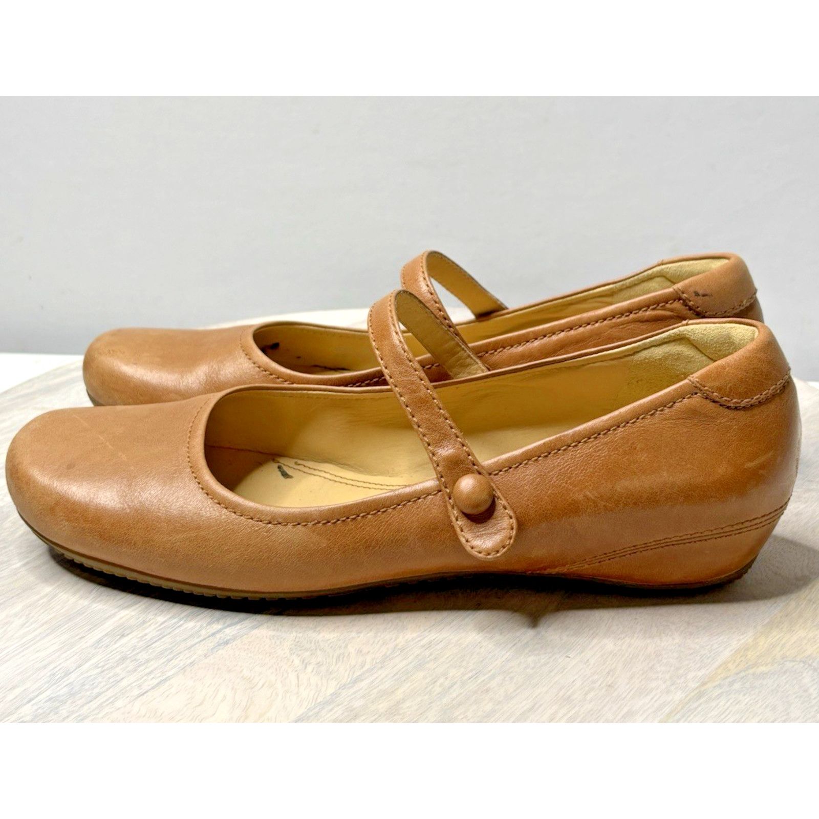 Ecco Ecco Shoes Womens 8.5 Brown Mary Janes Flats Leather Size US 8.5 / IT 38.5 - 4 Thumbnail