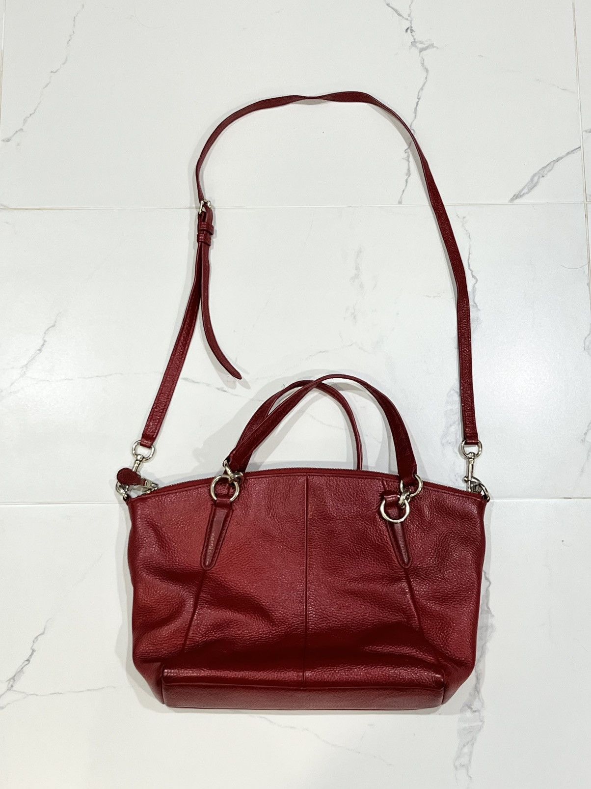 Coach Coach Small Kelsey Satchel Red Pebbled Bags Size ONE SIZE - 11 Thumbnail