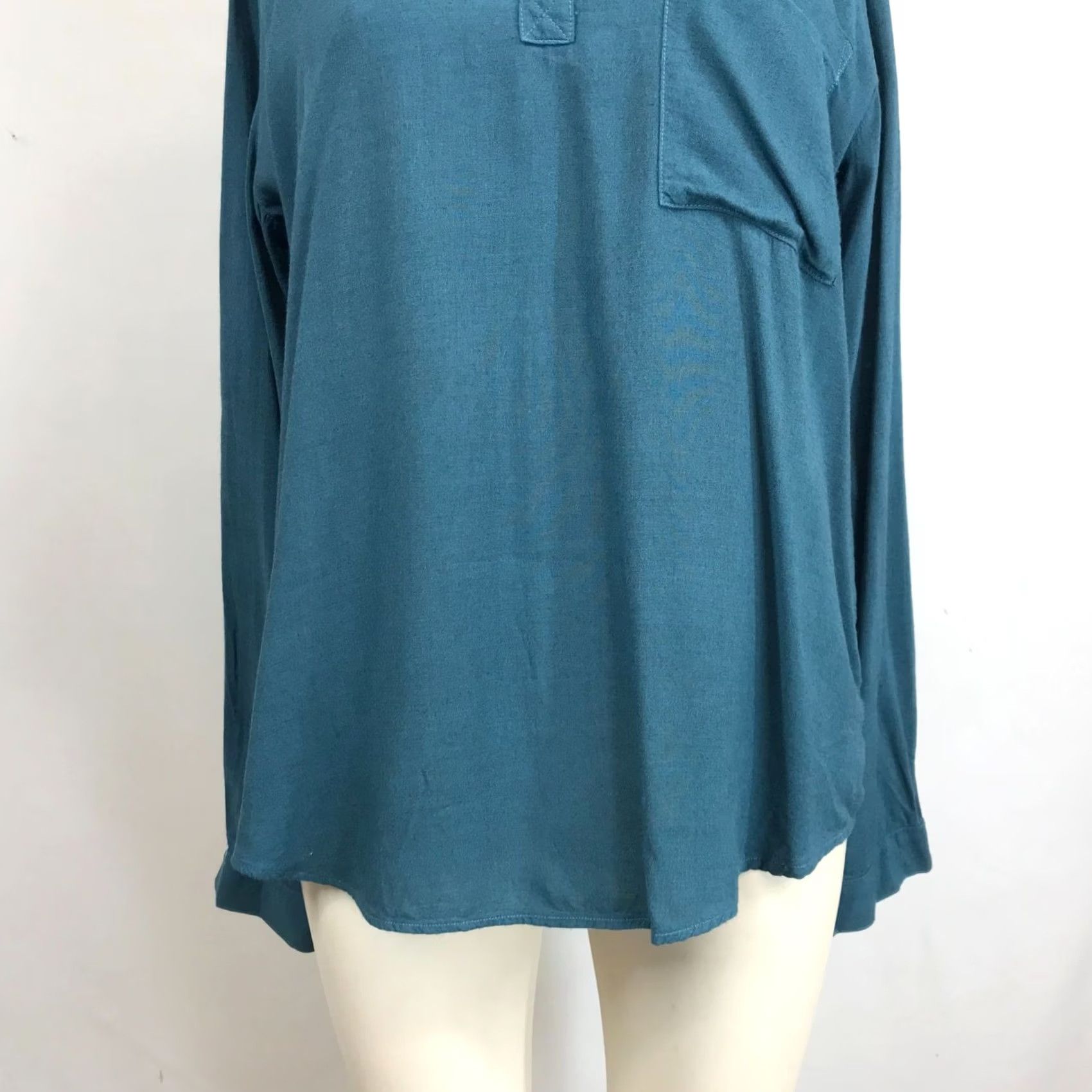 CLOT Cloth & Stone Womens Small Blue Long Sleeve Collared Button Up Shirt Top Size S / US 4 / IT 40 - 3 Thumbnail