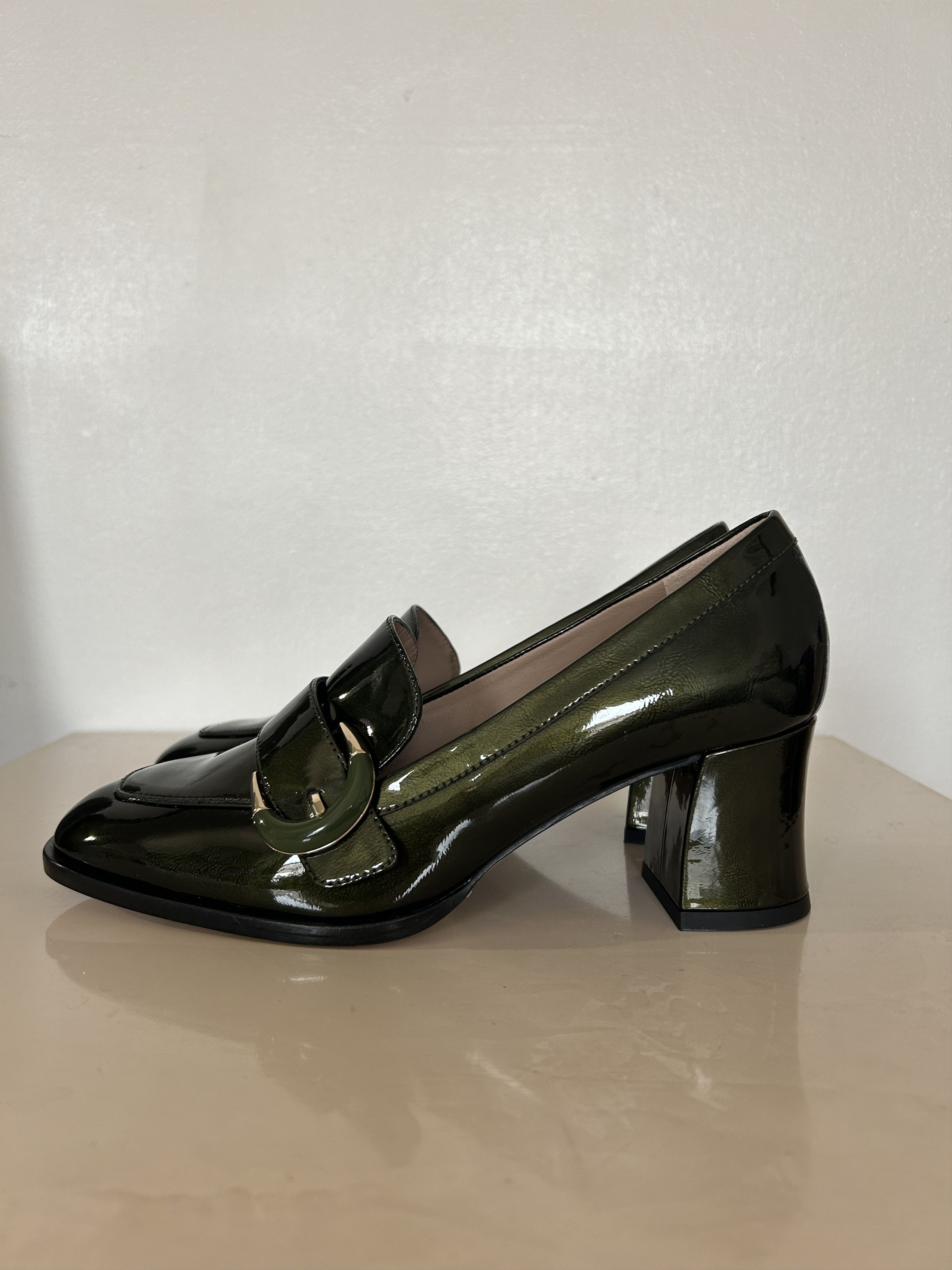 LKBennett Mara Resin Buckle Block Heel Shoes