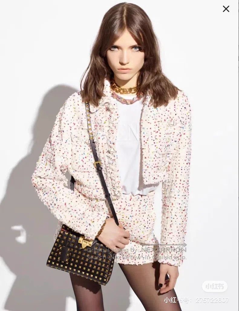 Valentino Valentino Snowflake woolen short coat Size S / US 4 / IT 40 - 1 Thumbnail