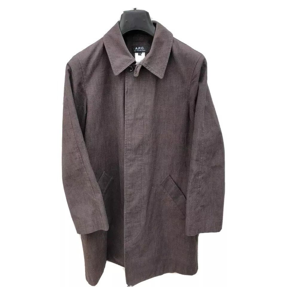 A.P.C. Womens Dark Burgundy Brown Mac Coat Size S / US 4 / IT 40 - 1 Thumbnail