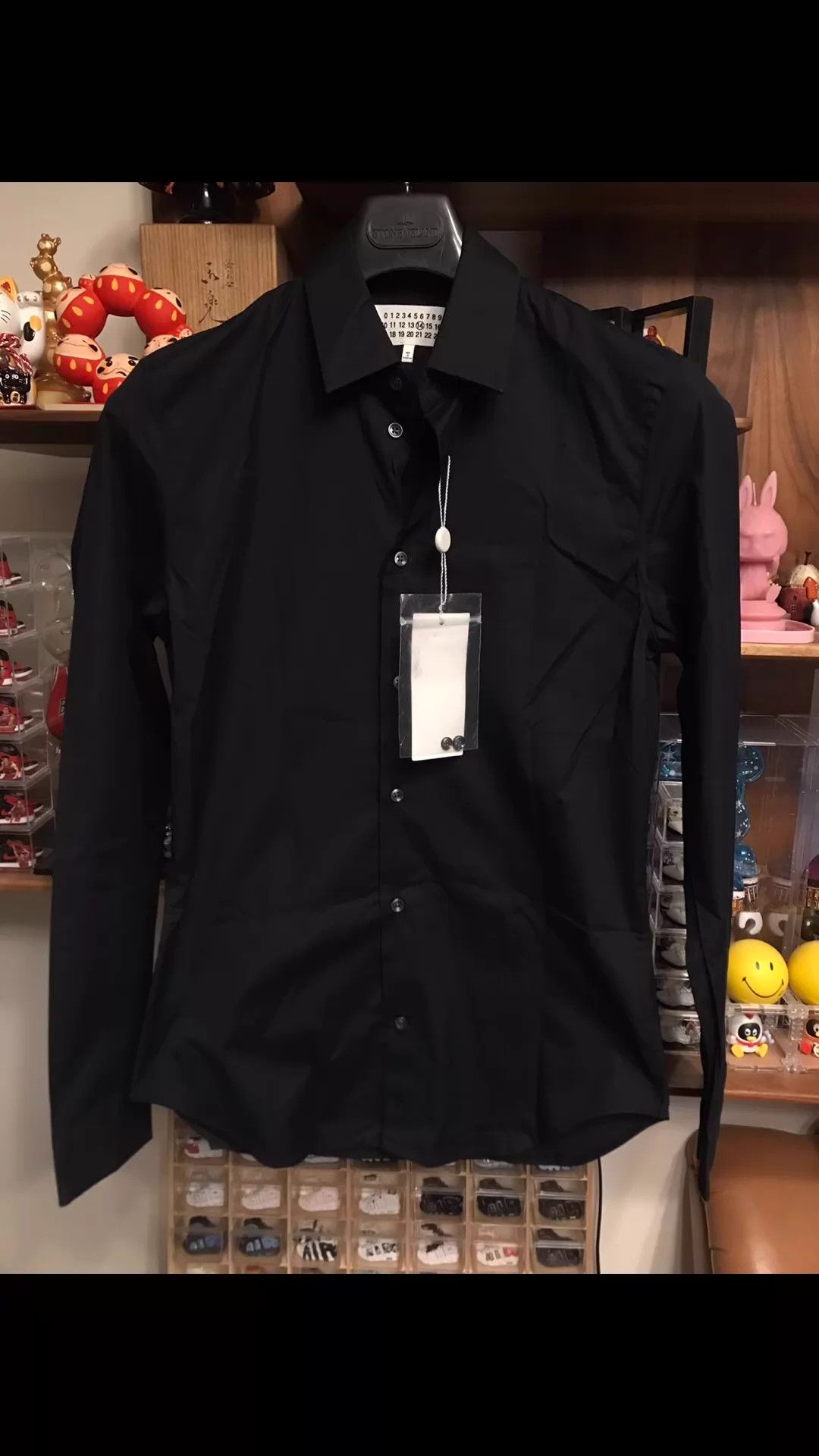 Maison Margiela Maison Margiela Black Cotton LS Shirt 38 Unisex w/ 4C Label Size US S / EU 44-46 / 1 - 1 Thumbnail